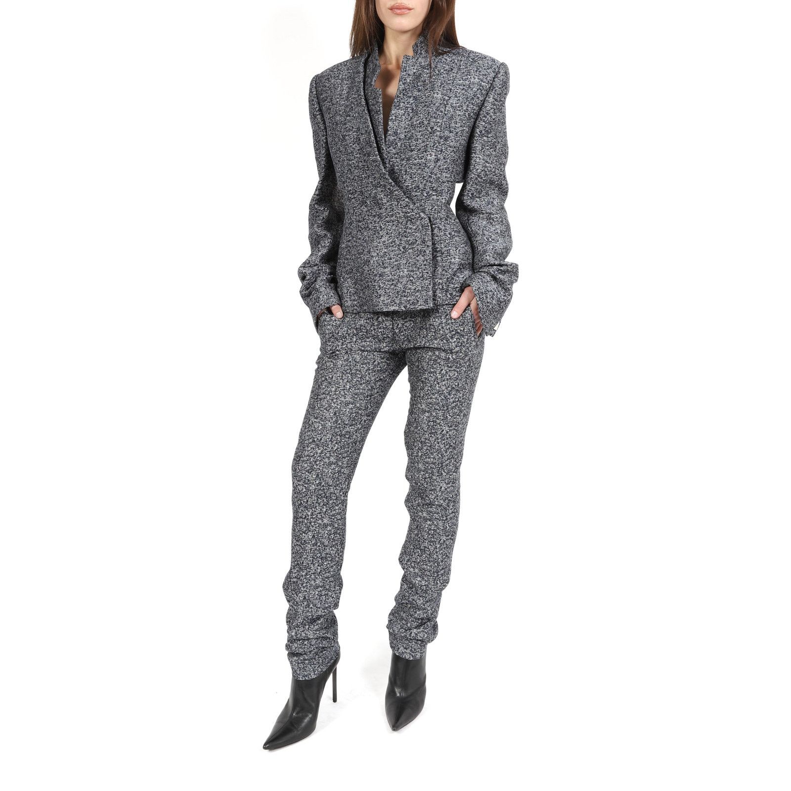 Haider Ackermann FW13 Tailored Blazer with Cut Outs in Blue and Ivory Size XS / US 0-2 / IT 36-38 - 2 Thumbnail