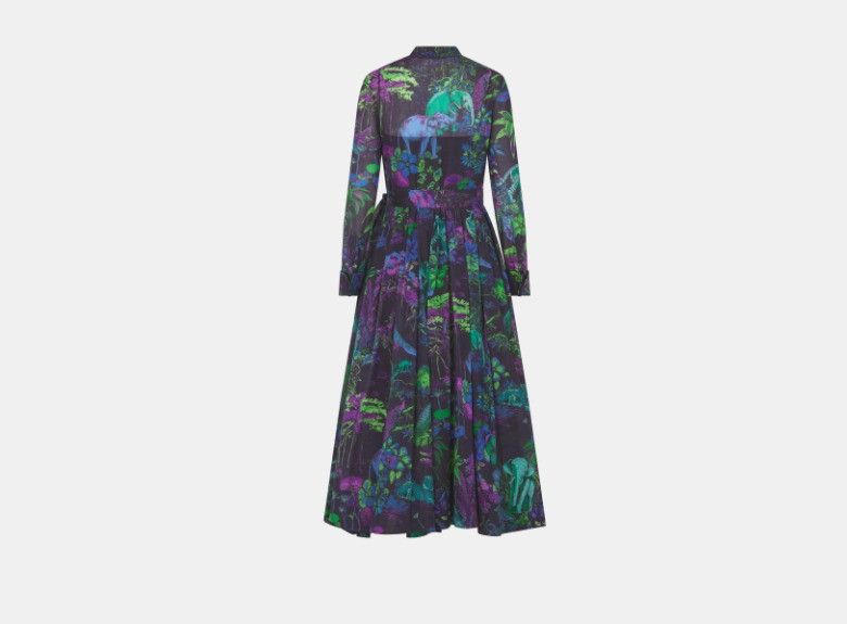 Dior o1w1db10824 Mid-Length Dress in Multicolor Size M / US 6-8 / IT 42-44 - 2 Thumbnail