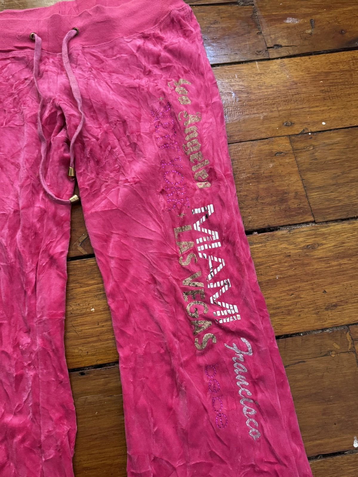 Hysteric Glamour Japanese Velvet Trackpants BeBe Juicy Couture Styled Size 29" - 3 Thumbnail