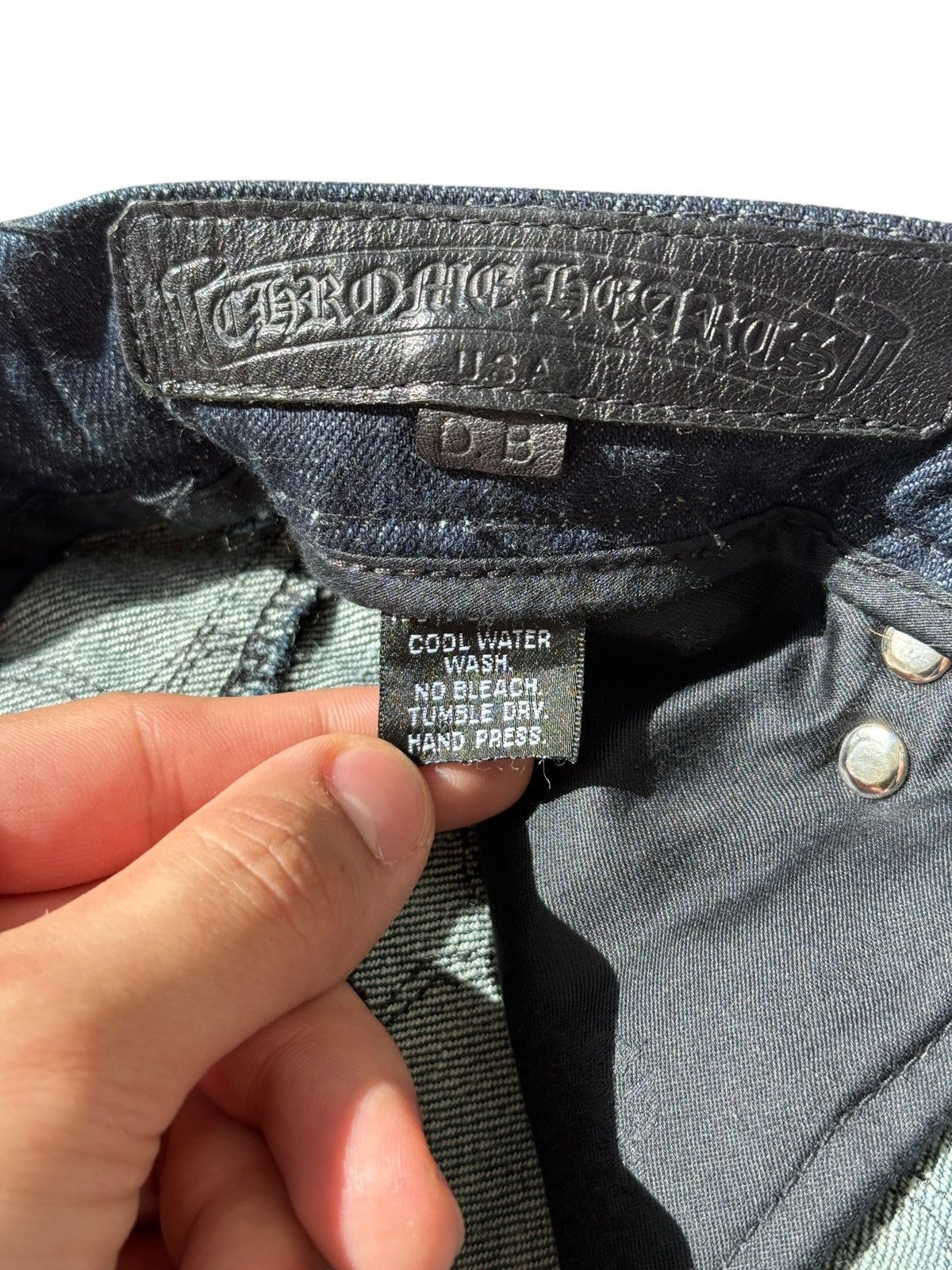Chrome Hearts Chrome Hearts 1/1 200 Patch Flooded Fleur Patch RS Cut Denim Size US 33 - 13 Thumbnail