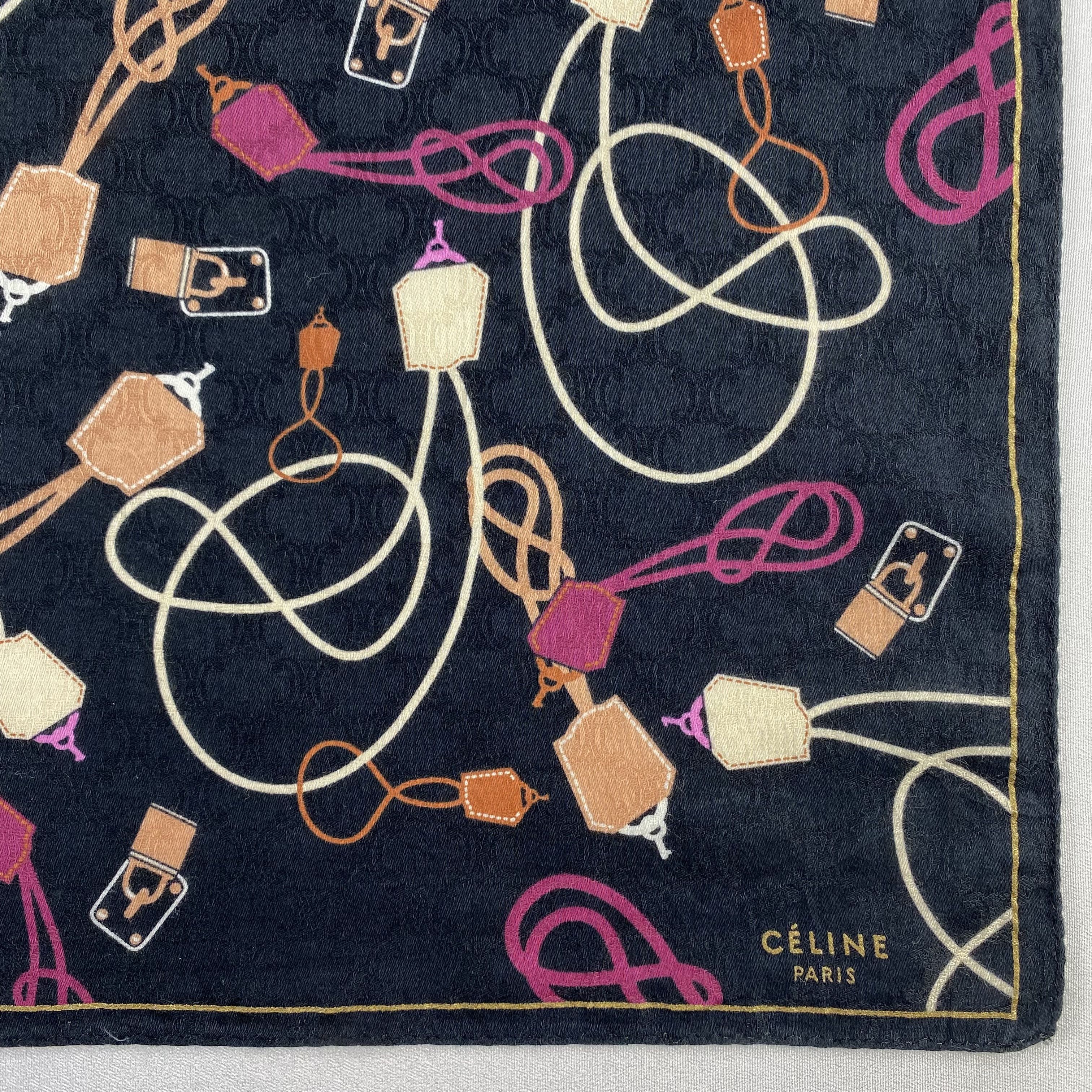 Celine × Vintage Celine Handkerchief / Neckerchief / Bandana-P1255 Size ONE SIZE - 3 Thumbnail