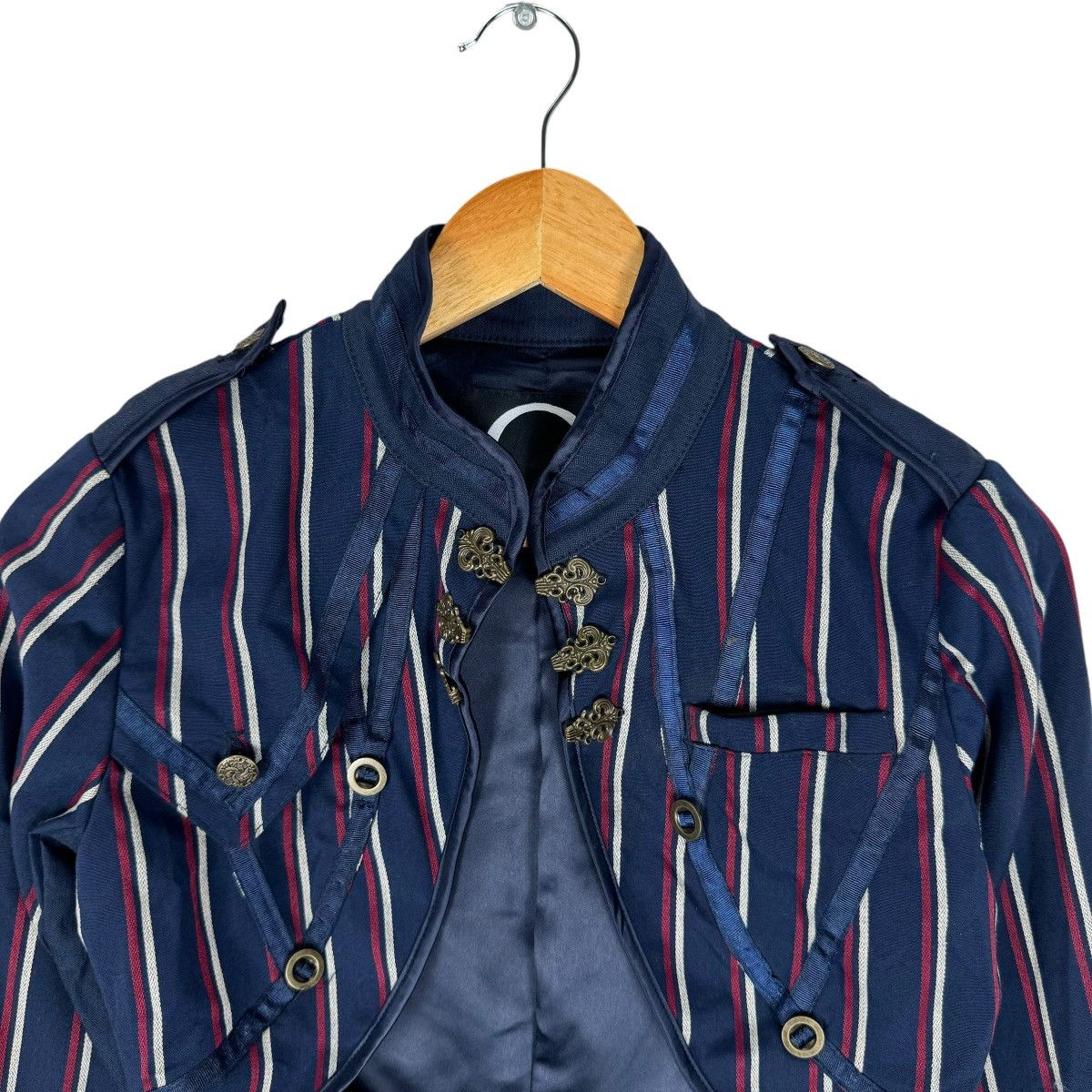 If Six Was Nine ☀️OZZ ONESTE STRIPED ROBE CROPPED JACKET Size S / US 4 / IT 40 - 2 Thumbnail