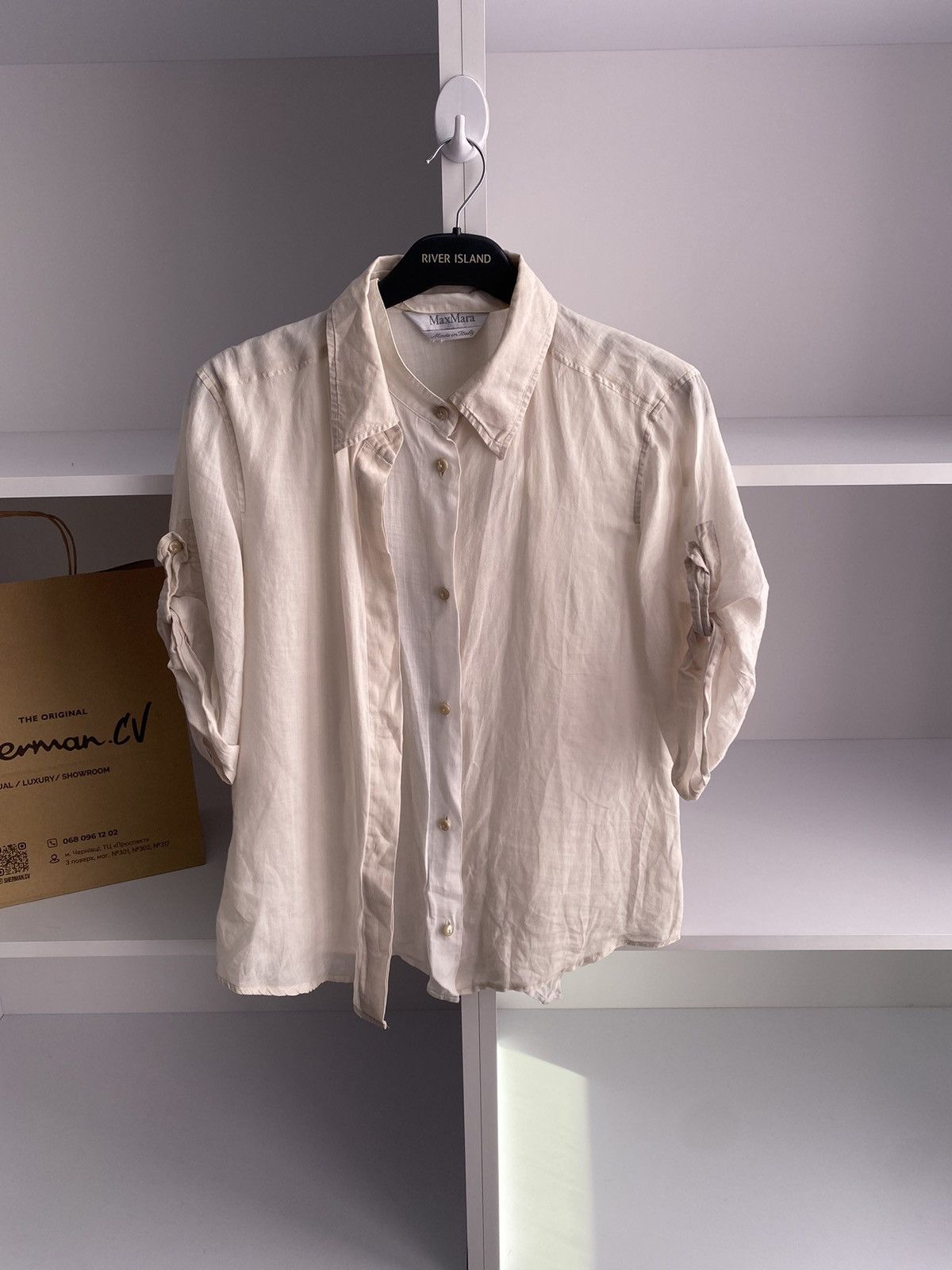 Designer × Max Mara × Vintage Vintage Max Mara Women’s Designer Blouse Size M / US 6-8 / IT 42-44 - 1 Thumbnail