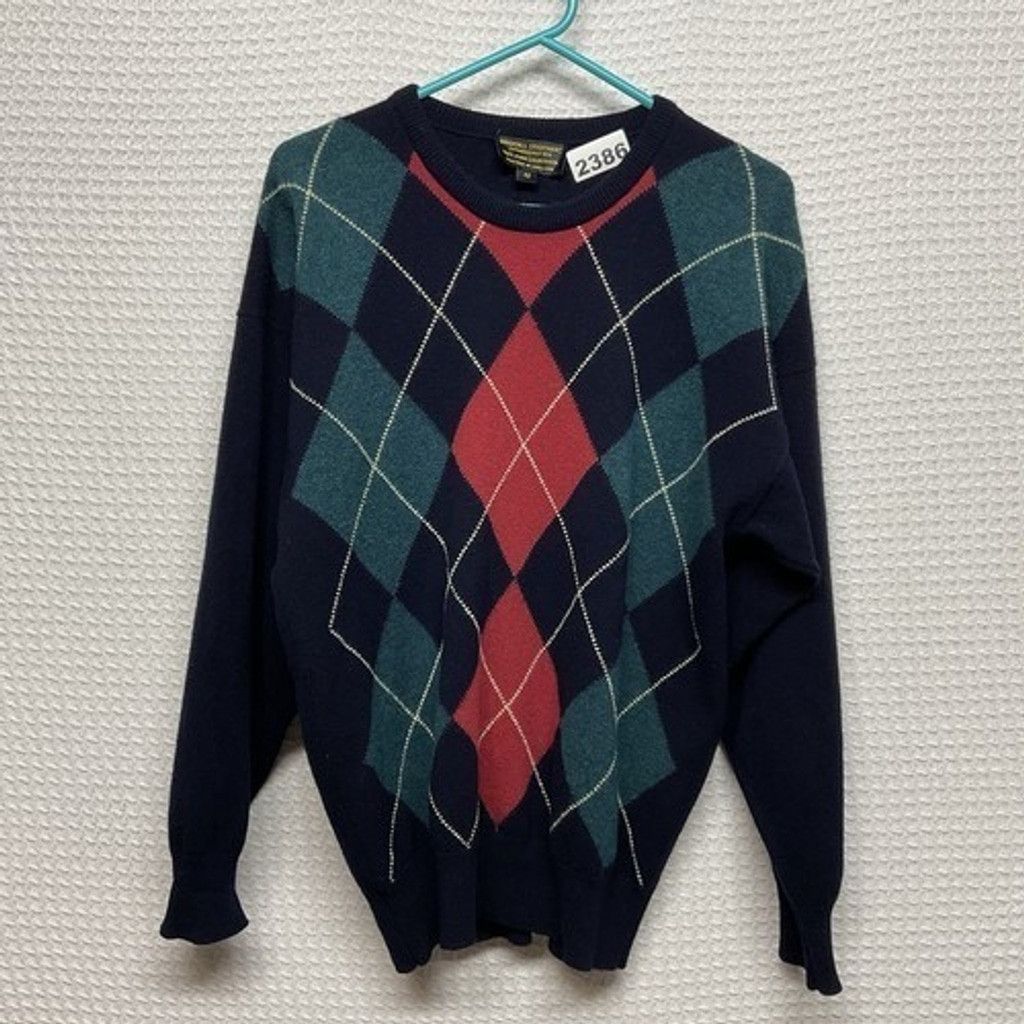 Brooks Brothers VTG Brooks Brothers Navy Lambs Wool CrewNeck Sweater Men 42 Size US L / EU 52-54 / 3 - 6 Thumbnail