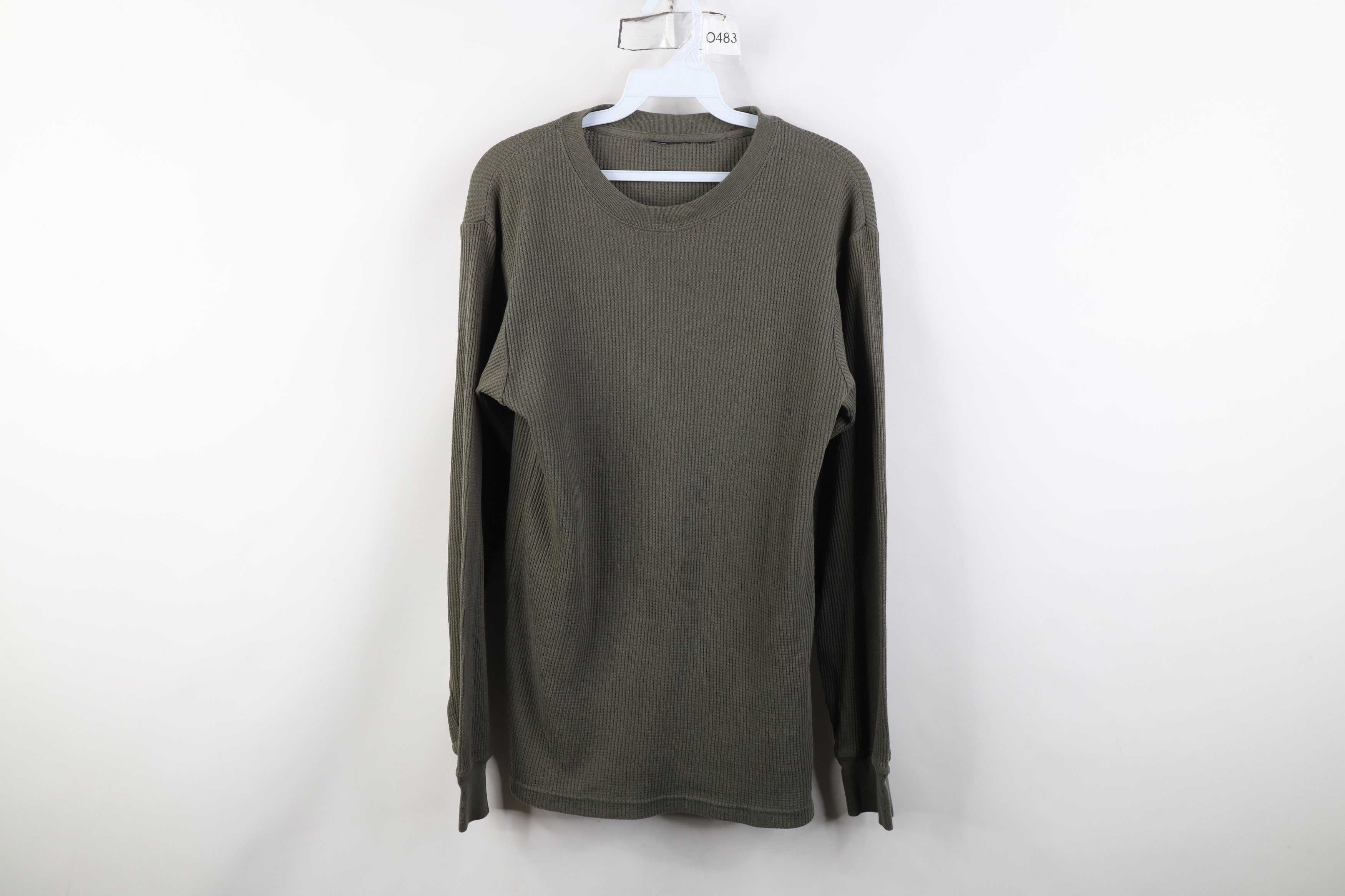 Vintage Vintage 90s Y2K Streetwear Thermal Waffle Knit T-Shirt Green Size US S / EU 44-46 / 1 - 1 Thumbnail