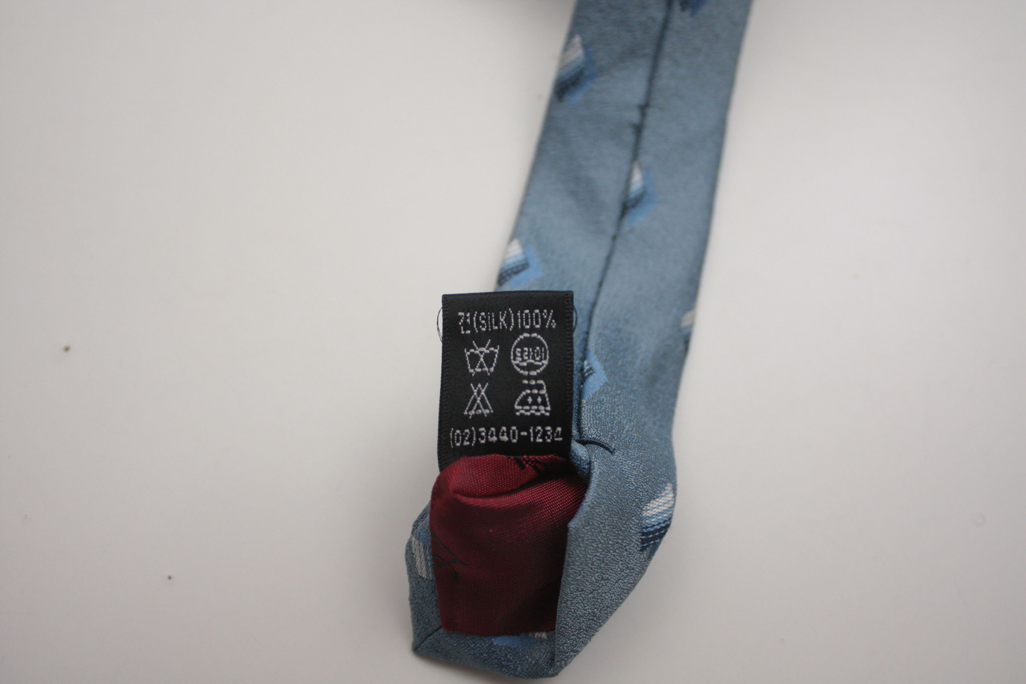Yves Saint Laurent Yves Saint Laurent Vintage Blue Silk Tie Size ONE SIZE - 6 Thumbnail