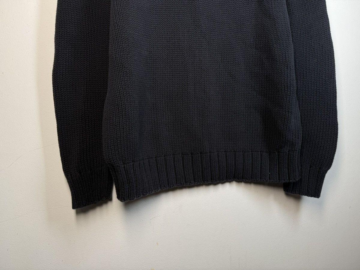 Yves Saint Laurent Heavy YSL Sweater Knit Thick V-neck Navy/Grey YSL Sweatshirt Size US L / EU 52-54 / 3 - 13 Thumbnail