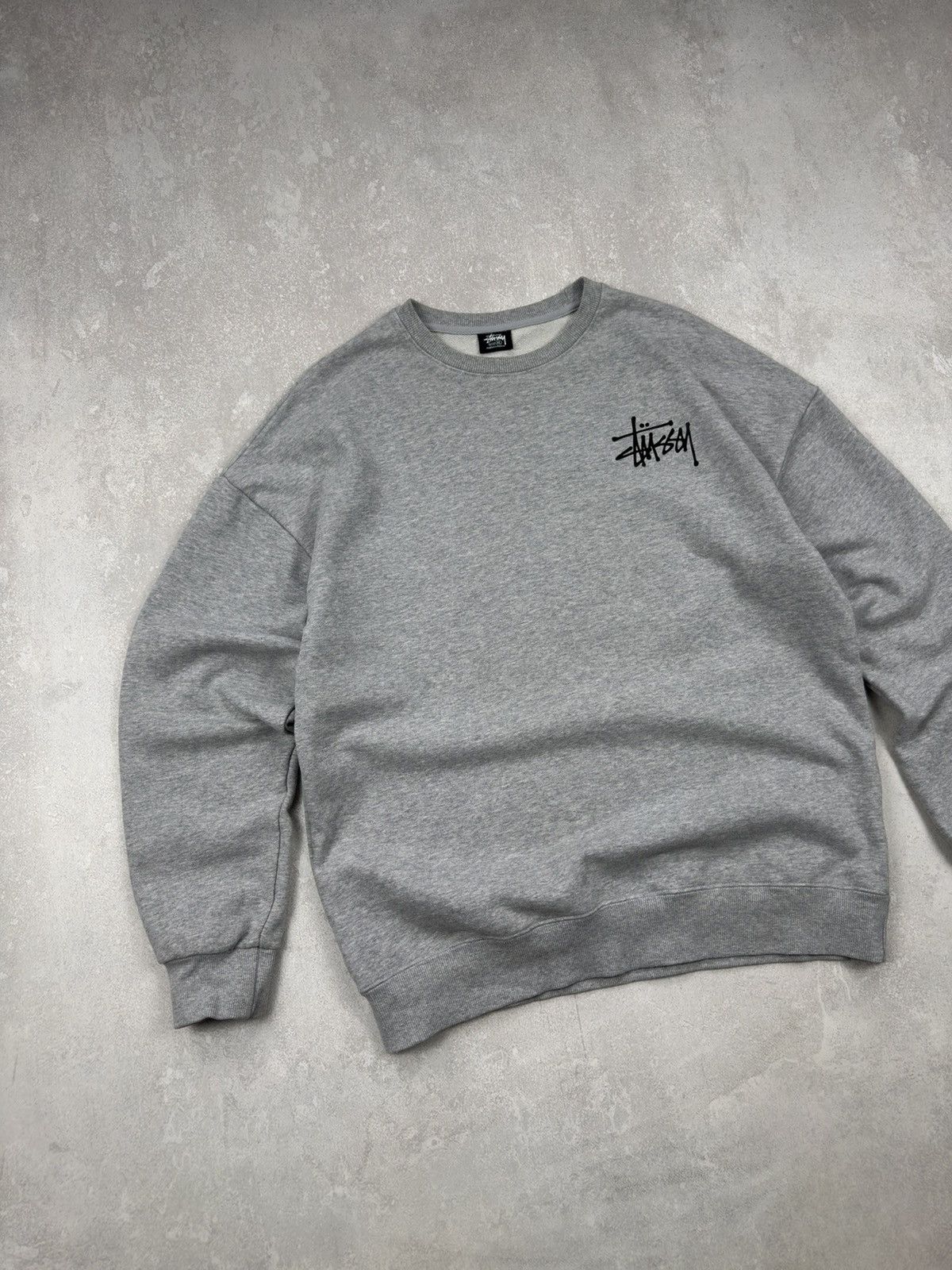 Stussy Stussy Classic Gray Sweatshirt Big Logo Crew Neck Y2k sz XL Size US XL / EU 56 / 4 - 6 Thumbnail