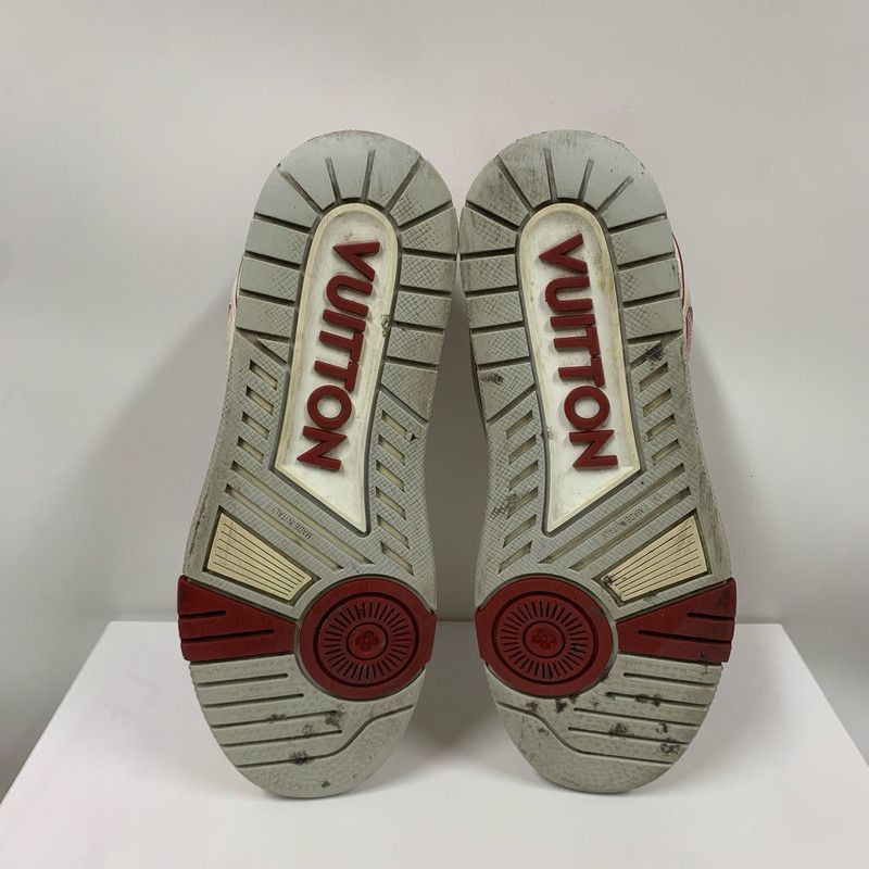 Louis Vuitton Louis Vuitton Trainer Casual Sneakers in White and Red - Size US 8.5 / EU 41-42 - 4 Thumbnail