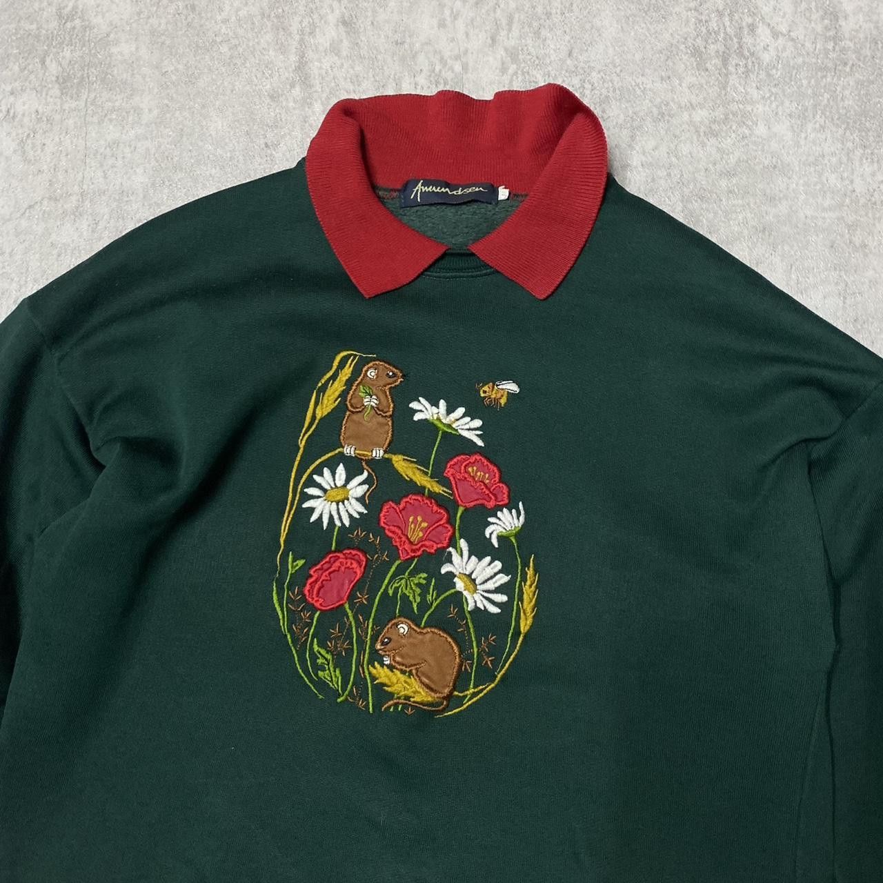 Other Green and red embroidered sweater Size US M / EU 48-50 / 2 - 2 Thumbnail