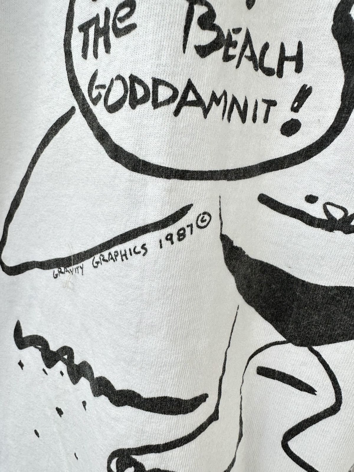 Vintage Vintage 80s Dog in Heat Surf by Gravity Graphics Tee Size US L / EU 52-54 / 3 - 3 Thumbnail