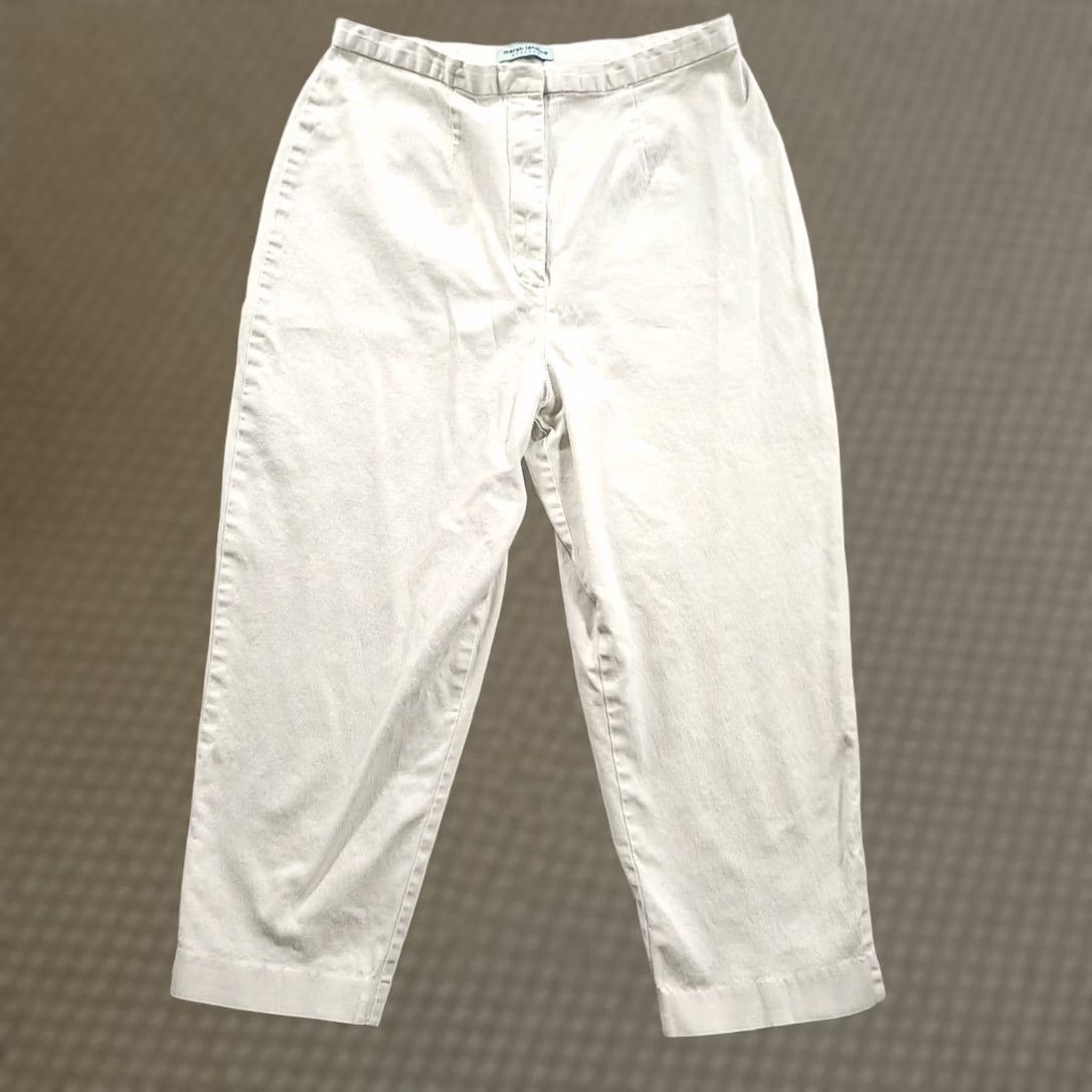 Vintage Marsh Landing Womens Cropped Pants White Pockets Stretch Capris Size 28" / US 6 / IT 42 - 1 Thumbnail