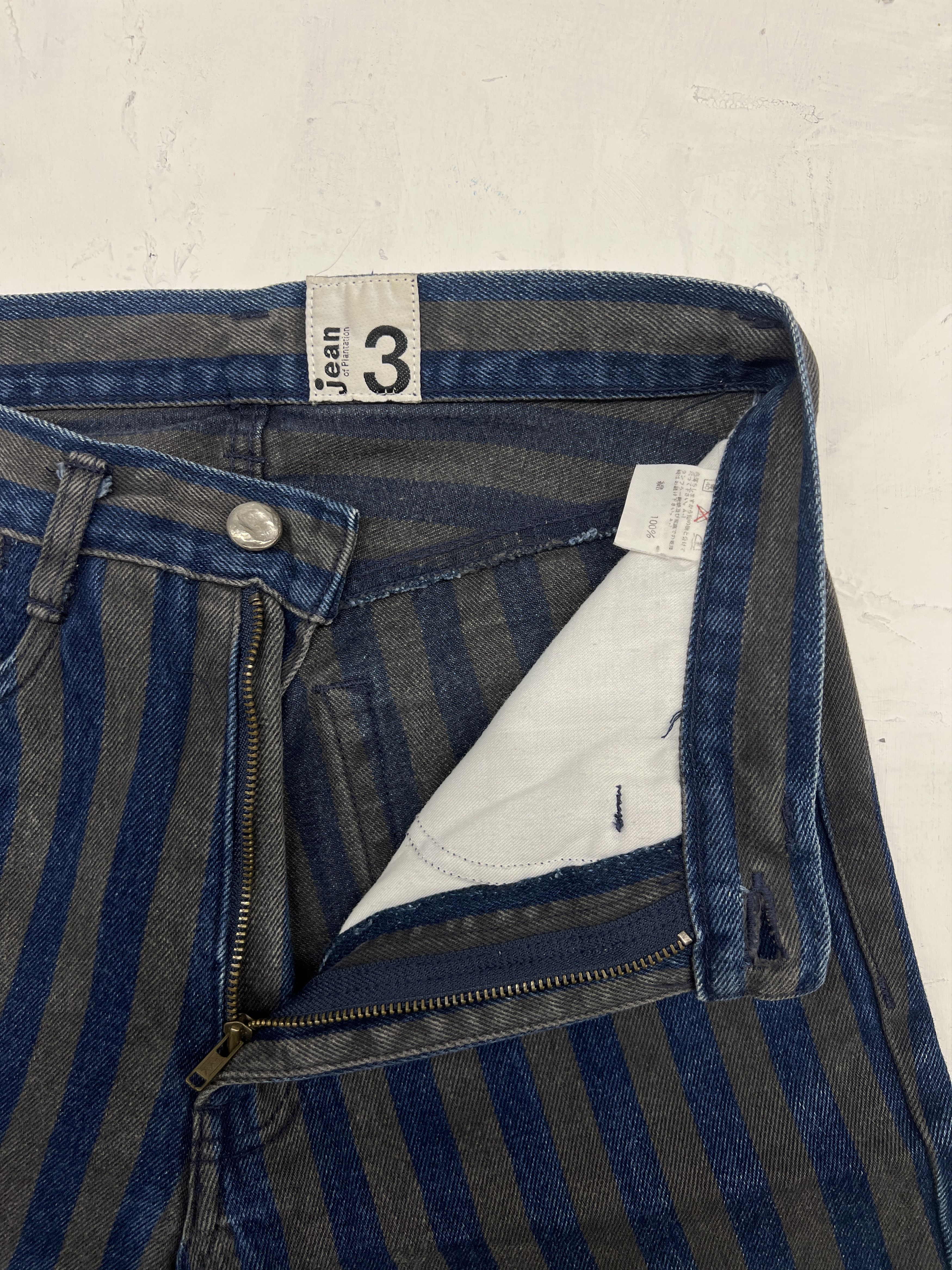 Issey Miyake Plantation Issey Miyake Striped Denim Pant Size 3 Wide Japan Size 26" / US 2 / IT 38 - 5 Thumbnail