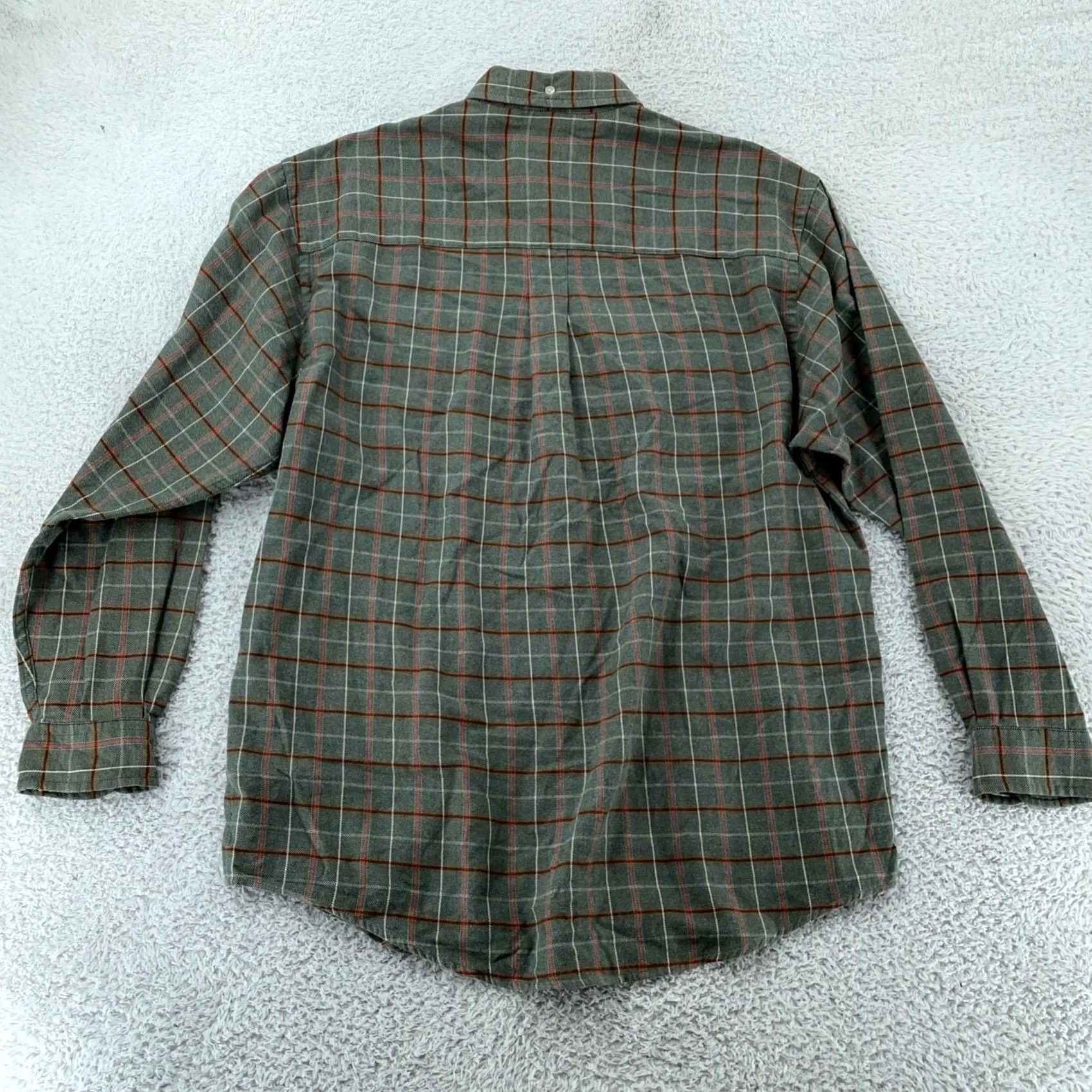 Eddie Bauer Eddie Bauer Shirt Mens Medium Green Gray Plaid Button Down Cotton Long Sleeve Size US M / EU 48-50 / 2 - 3 Thumbnail