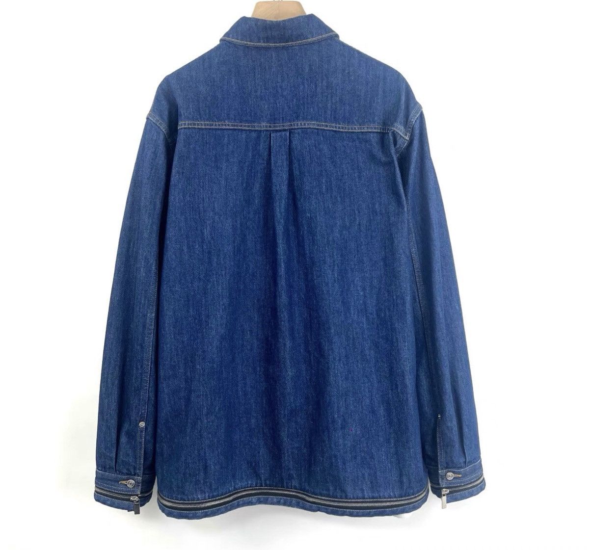 Dior Dior Zip Detail Logo Embroidered Denim Jacket K12 Size L / US 10 / IT 46 - 2 Thumbnail