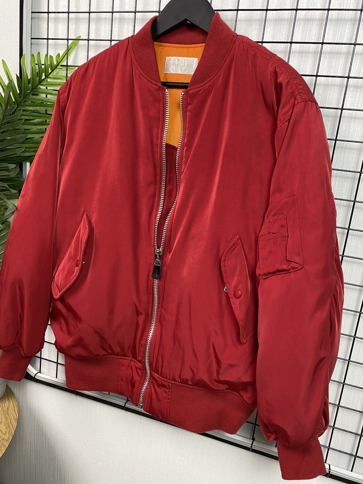 Vintage MA-1 Bomber Jacket Free size Men Red Military style Size US L / EU 52-54 / 3 - 3 Thumbnail