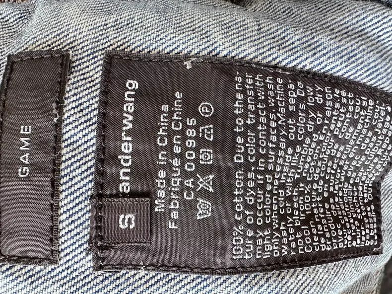 Alexander Wang Alexander Wang Denim Jacket with Logo Print- Size XS / US 0-2 / IT 36-38 - 3 Thumbnail