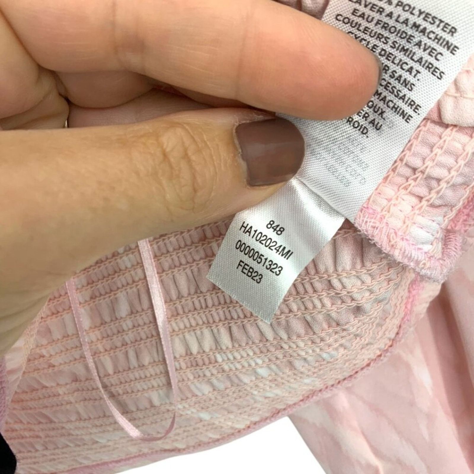 Other Halogen Variegated Smocked Blouse Pink Sz Small NWT $89 MSRP Size S / US 4 / IT 40 - 7 Thumbnail