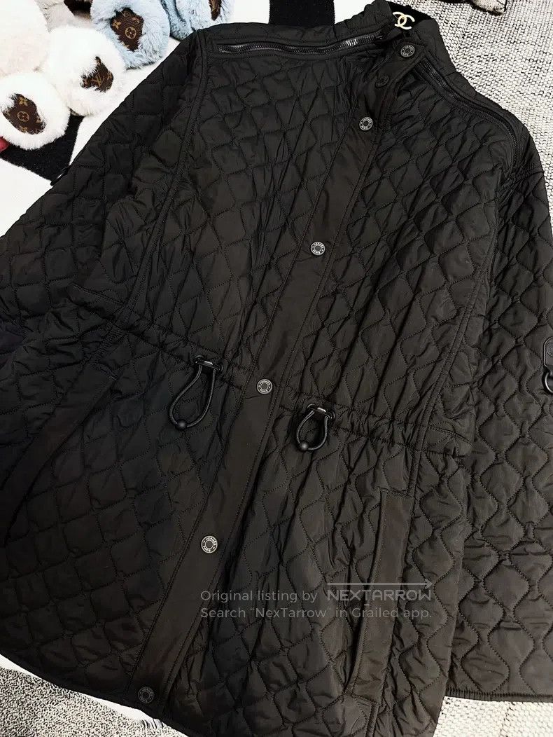 Hermes Hermes Black Diamond Quilted Cotton Coat Size XXS / US 00 / IT 34 - 3 Thumbnail