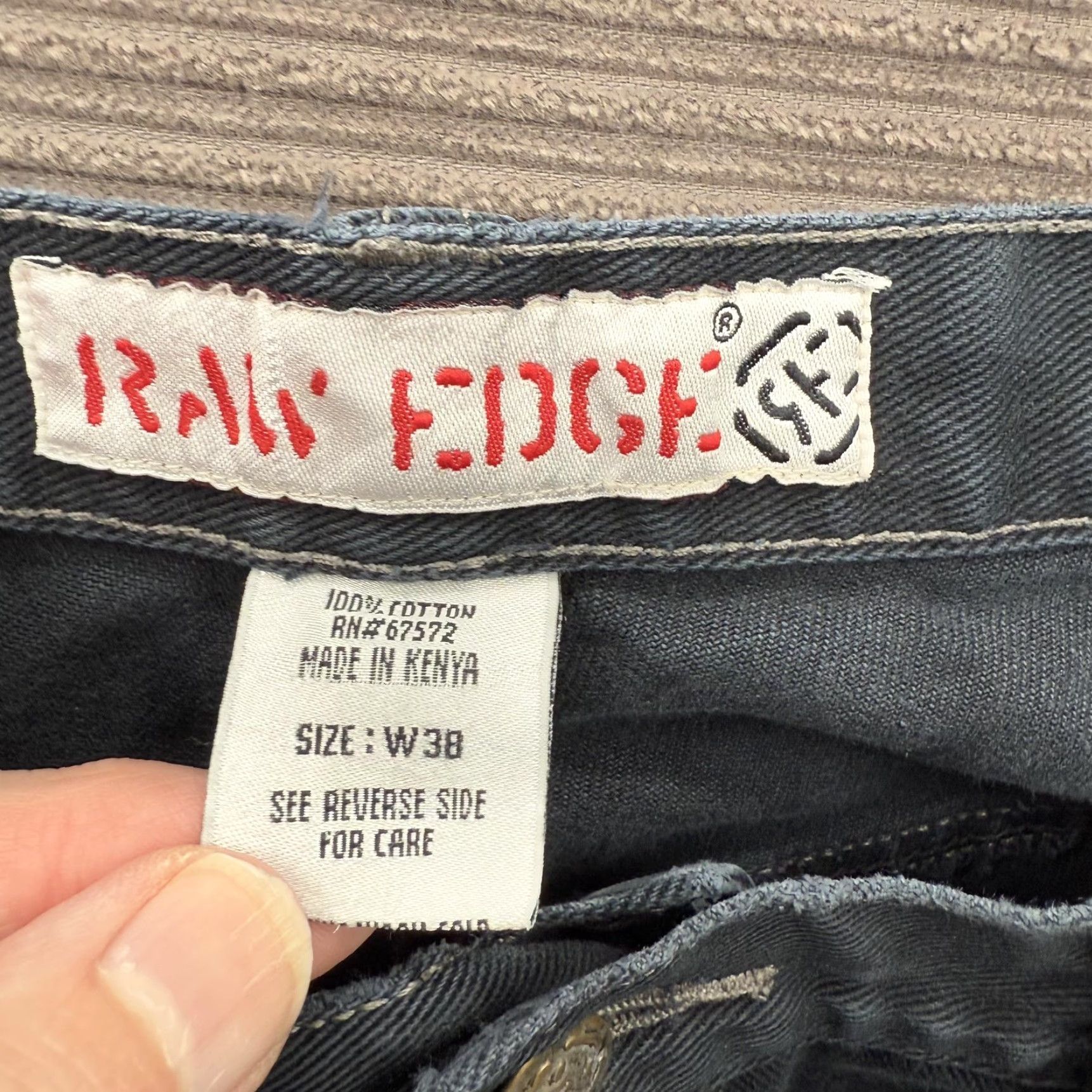 Vintage RAW EDGE Shorts Cargo Carpenter Utility Workwear Pocket Mens 38 Black Cotton Five-Pocket Hammer Loop Zipper Fly Button Pocketed Size US 38 / EU 54 - 3 Thumbnail