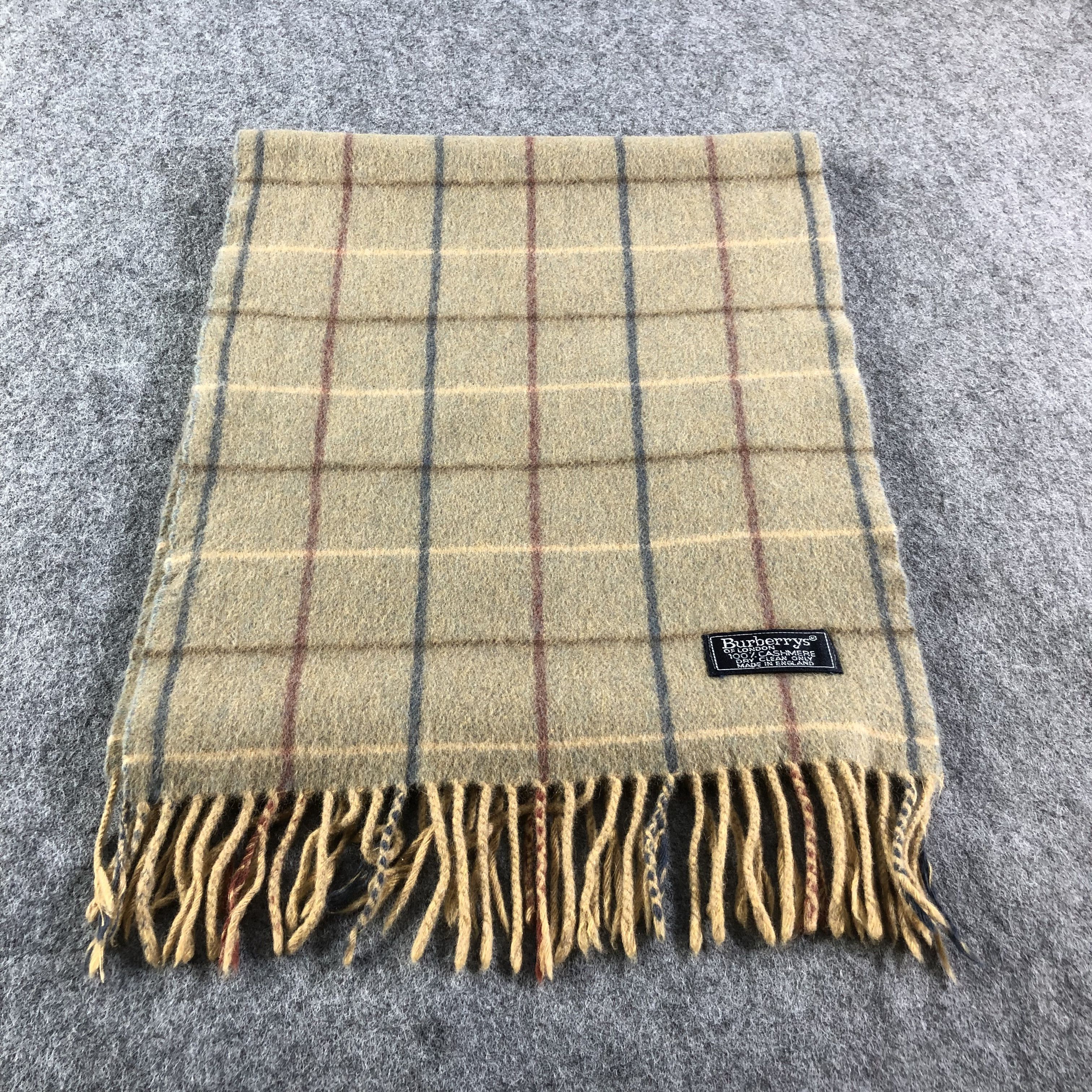 Burberry Burberrys Cashmere Scarf Muffler V1615 Size ONE SIZE - 2 Thumbnail