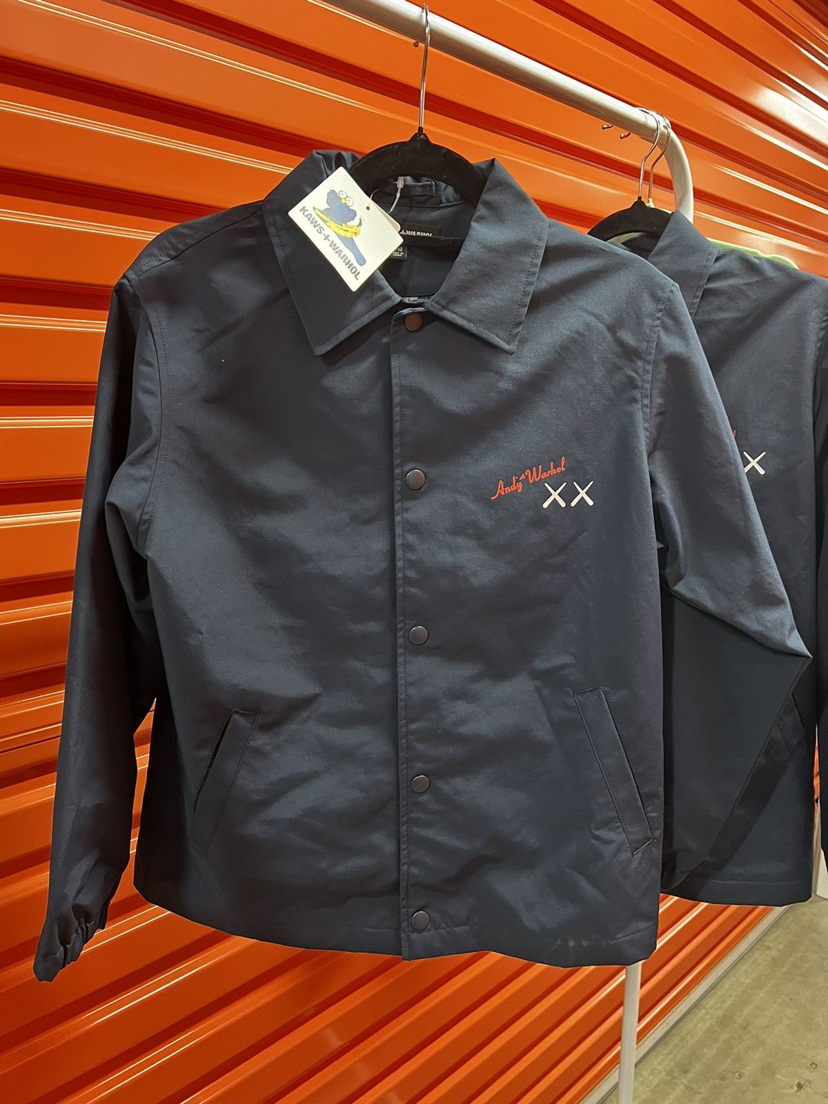 Andy Warhol × Kaws × Uniqlo Kaws Uniqlo Andy Warhol Navy Robot Coach Jacket DS Size M Size US M / EU 48-50 / 2 - 4 Thumbnail