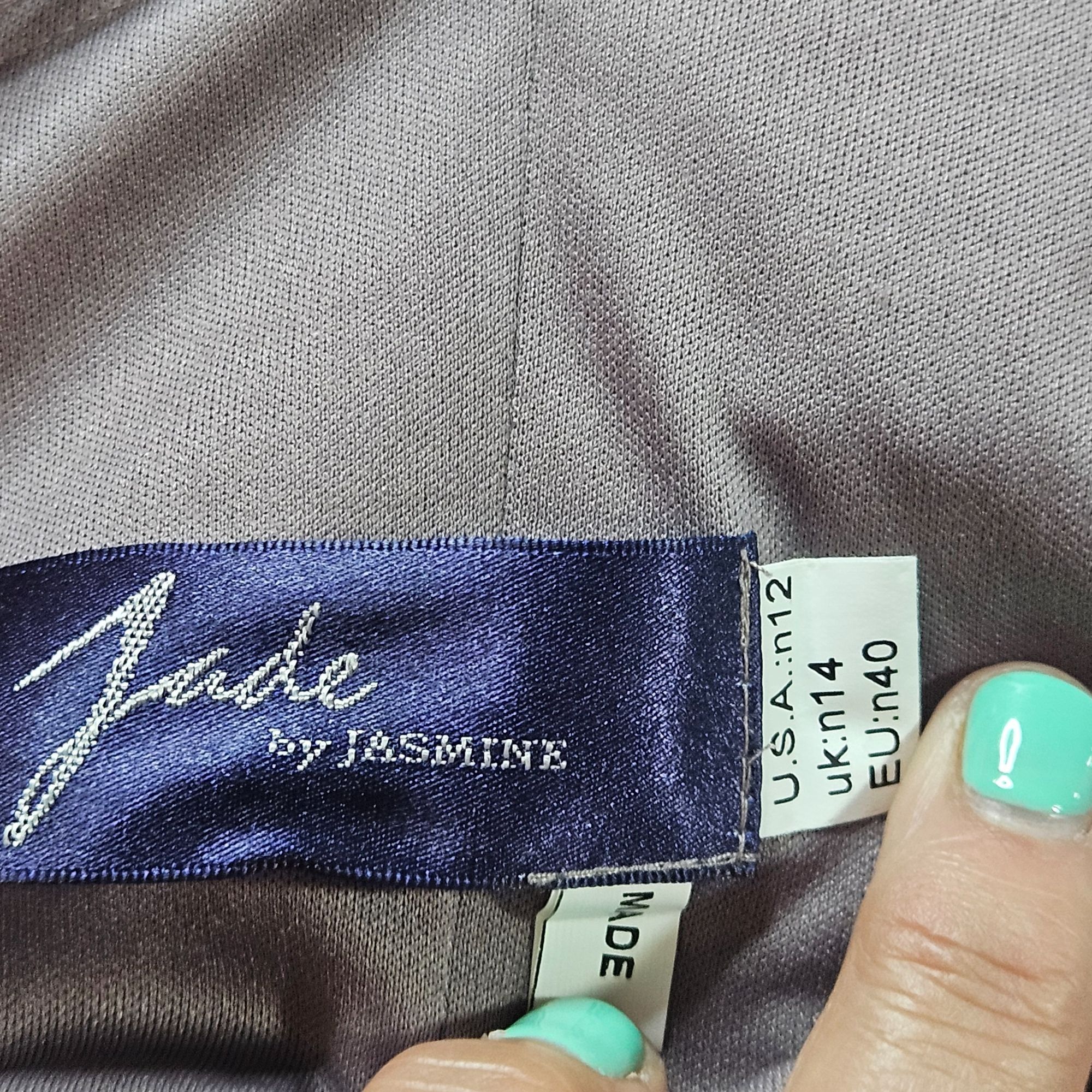 Other Jade Couture by Jasmine Lace Gown Gray 12 Formal Evening Dre Size XL / US 12-14 / IT 48-50 - 5 Thumbnail