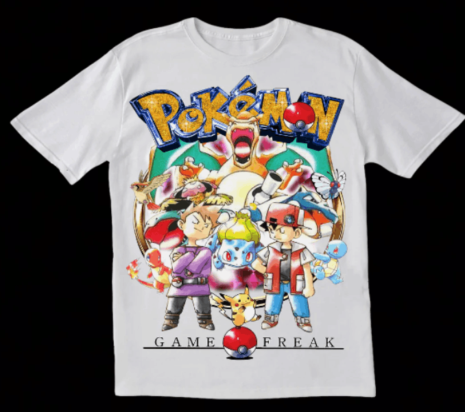 image of Darien Bruze x Pokemon Dbruze Pokemon Origins Tee Generation 1 T-Shirt XL White, Men's