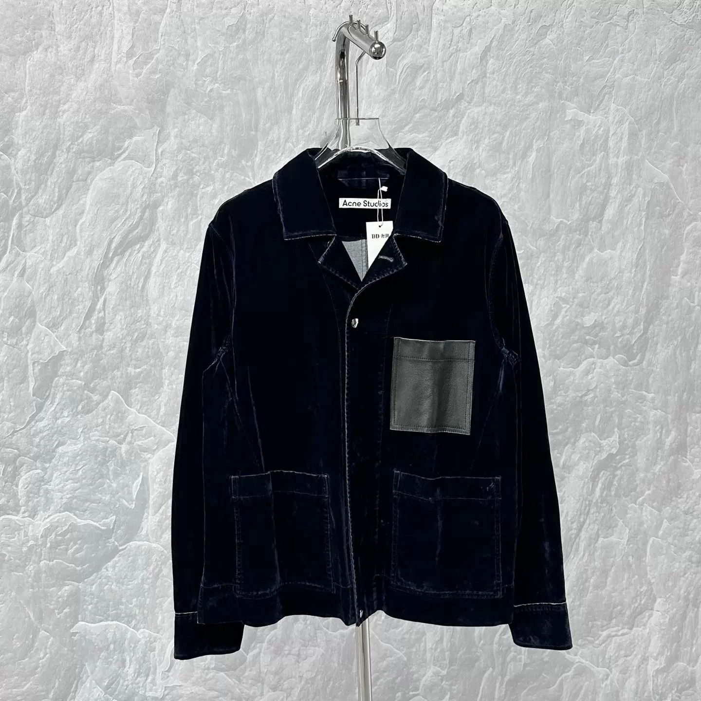 Acne Studios Acne Studios Velvet Leather Patch Jacket Size US S / EU 44-46 / 1 - 1 Thumbnail