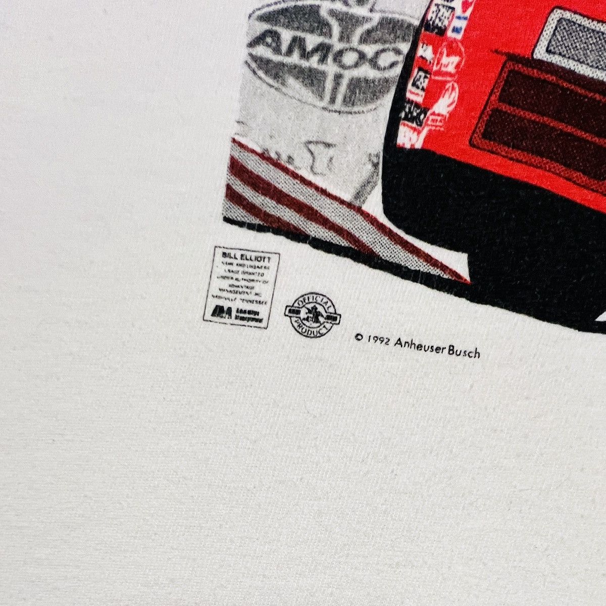 NASCAR × Vintage Vintage 90s BILL ELLIOT Budweiser NASCAR T-Shirt - FORD Race Size US XL / EU 56 / 4 - 3 Thumbnail