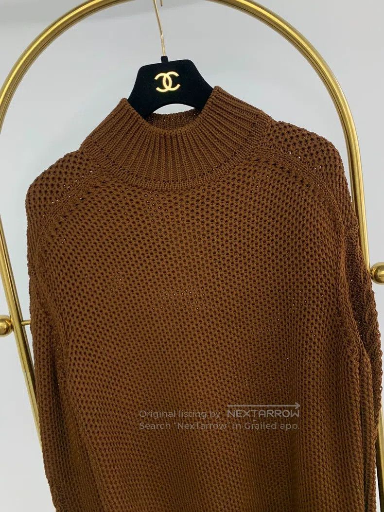 Hermes Hermes Brown high-neck chunky knitted sweater Size XS / US 0-2 / IT 36-38 - 2 Thumbnail