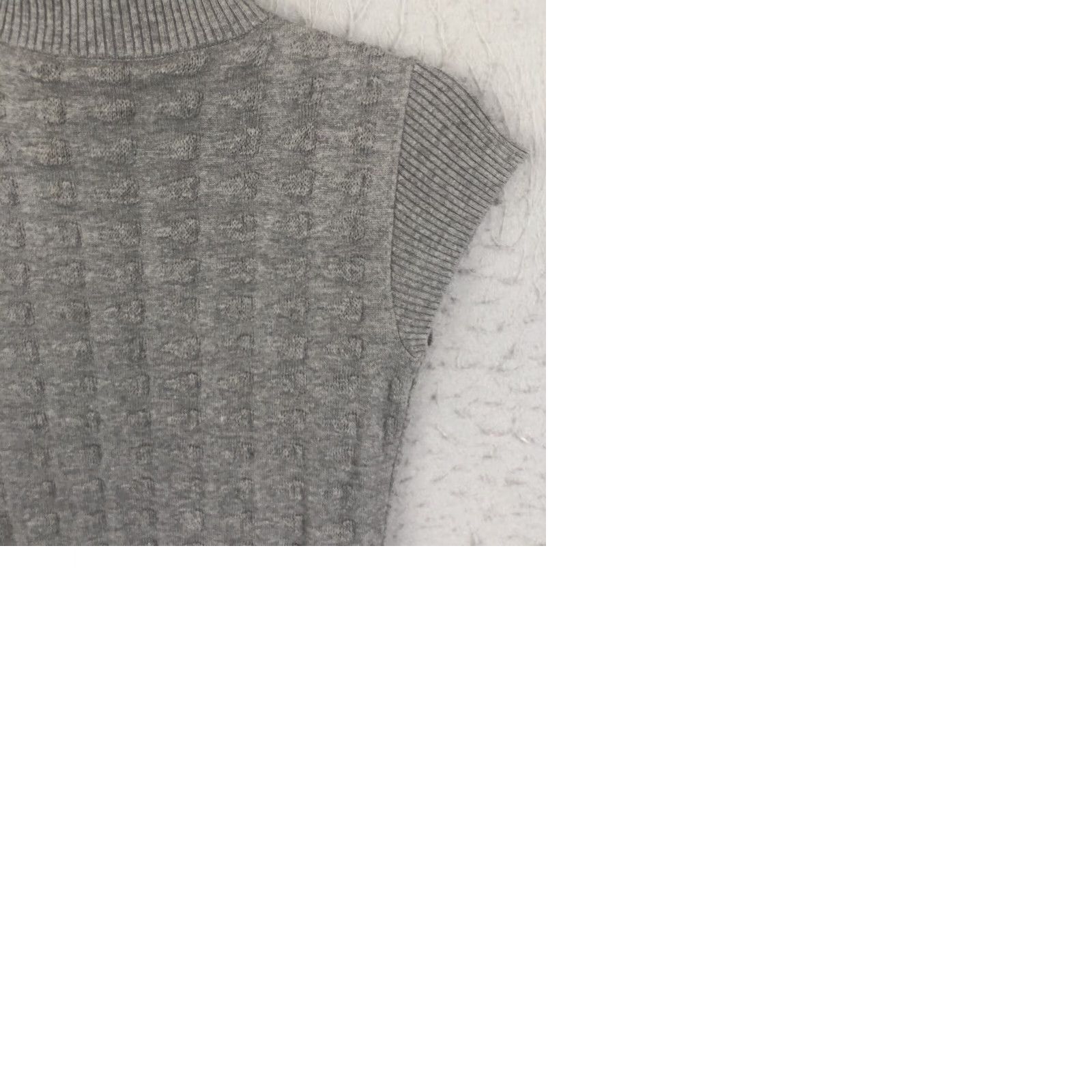 Vintage Catherine Malandrino Sweater Womens XS Gray Turtleneck Textured Neutral NEW Size XS / US 0-2 / IT 36-38 - 11 Thumbnail