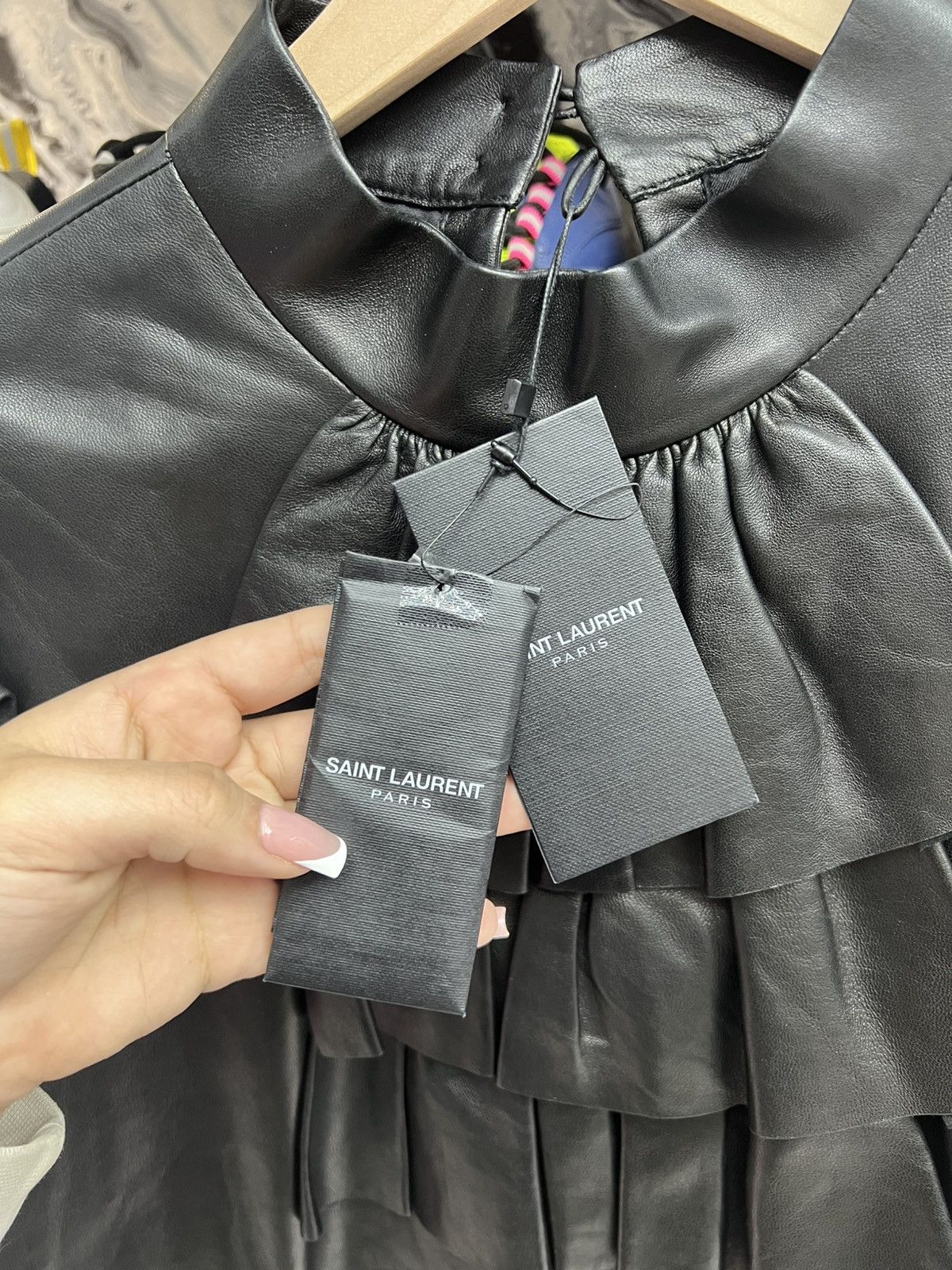 Saint Laurent Paris Saint Laurent Leather Blouse Size S / US 4 / IT 40 - 4 Thumbnail