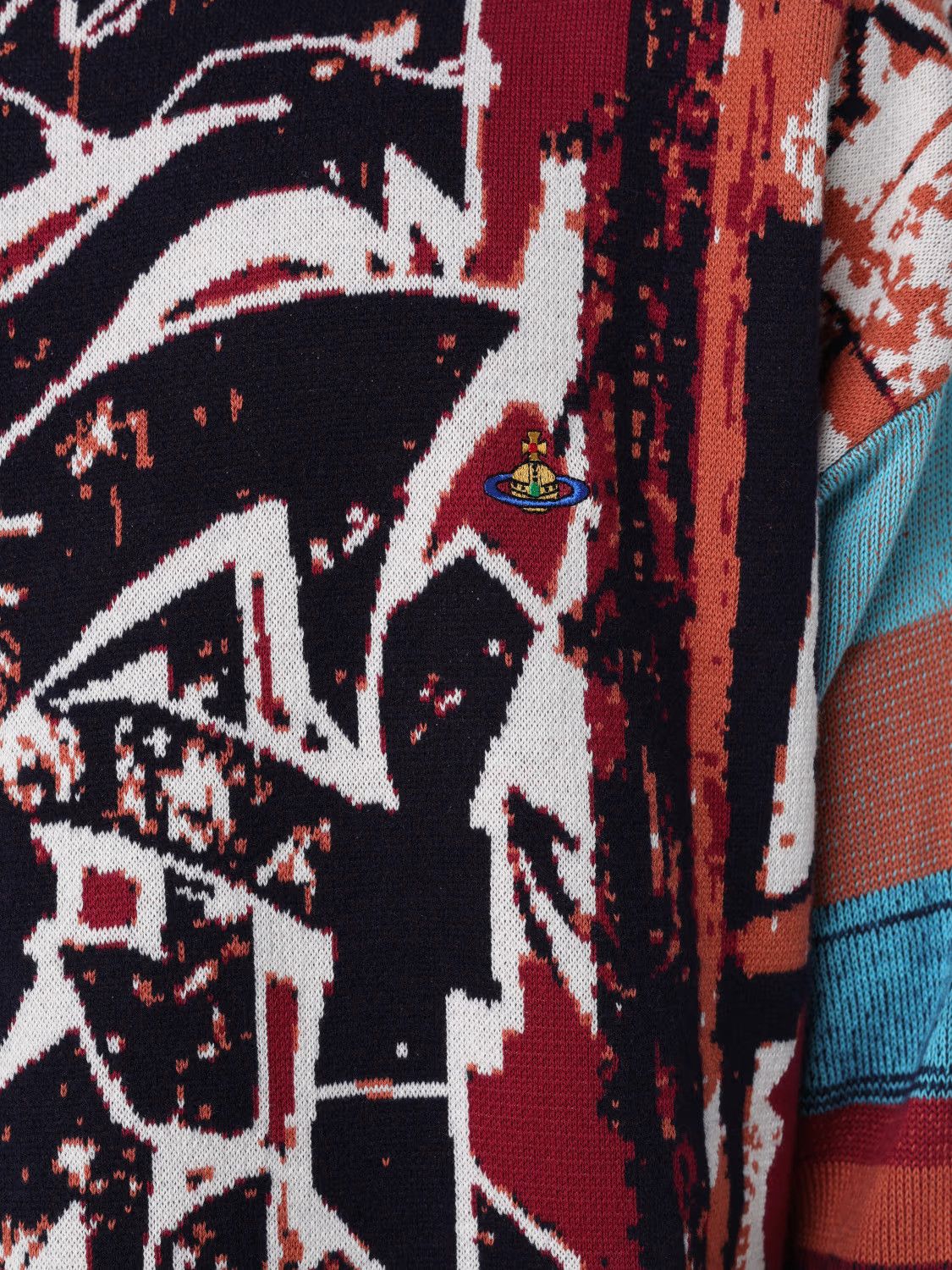 Vivienne Westwood o1srvl11e0326 Graffiti-jacquard Sweater in Multicolor Size US M / EU 48-50 / 2 - 5 Thumbnail