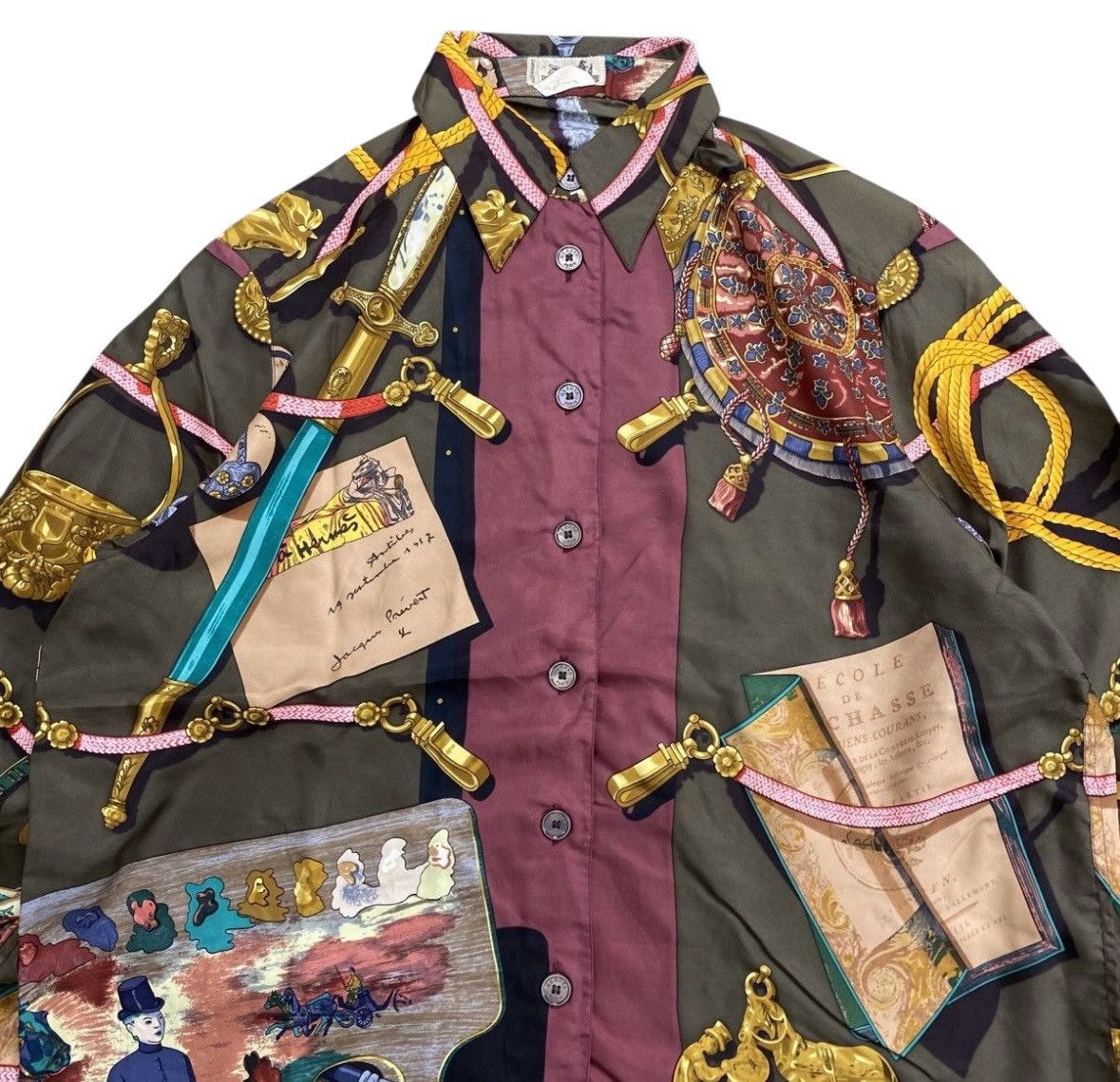 Hermes HOLY GRAILS!! Archives 90s Hermes ALL OVER PRINT SHIRT Size US L / EU 52-54 / 3 - 3 Thumbnail