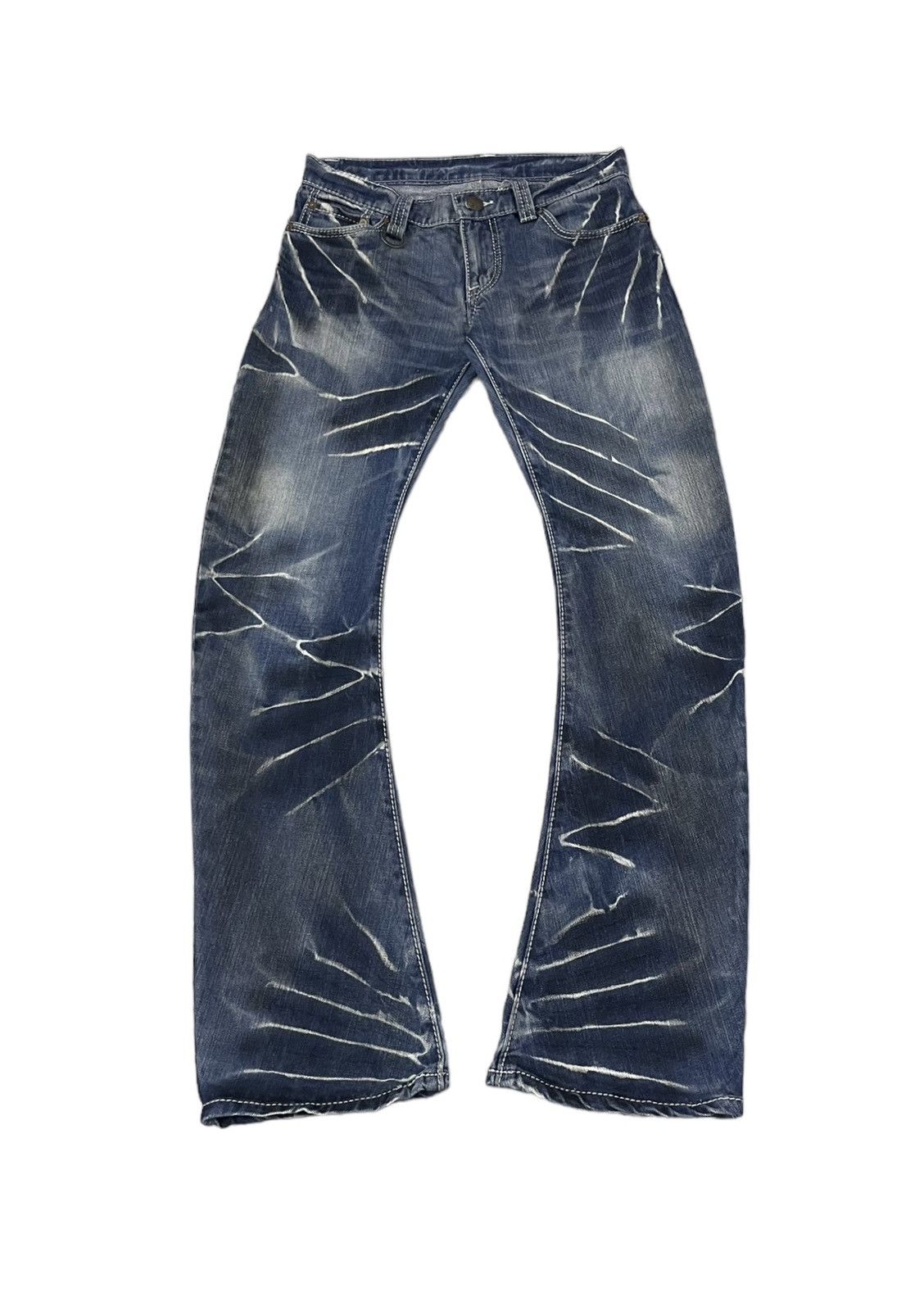 image of Buffalo Bobs Japan Flare Clawmark J-Cut Jeans Mudwash in Blue, Men's (Size 31)