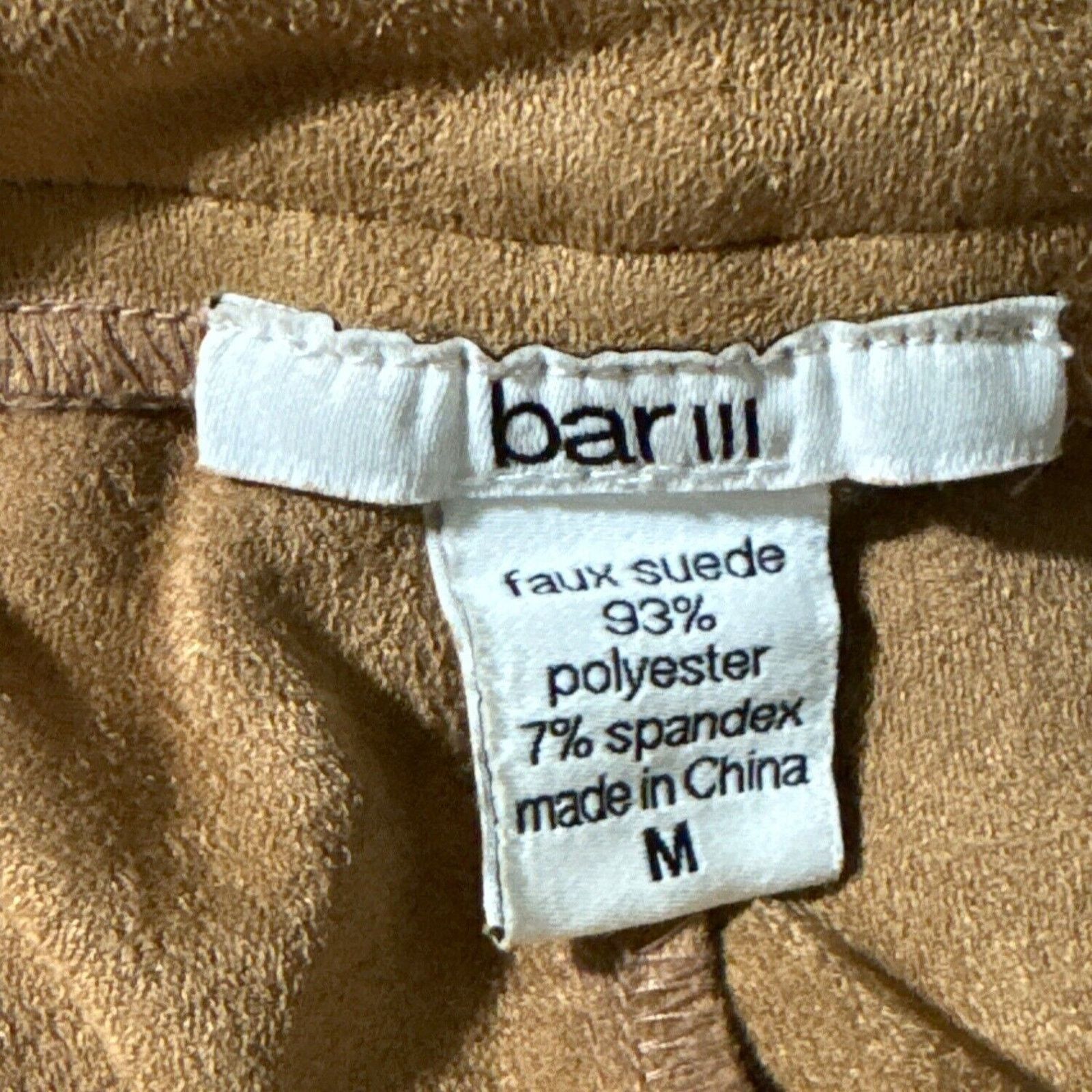 Bar III bar III Womens Faux-Suede Mini Skirt Caramel Junior Medium Size 28" / US 6 / IT 42 - 6 Thumbnail
