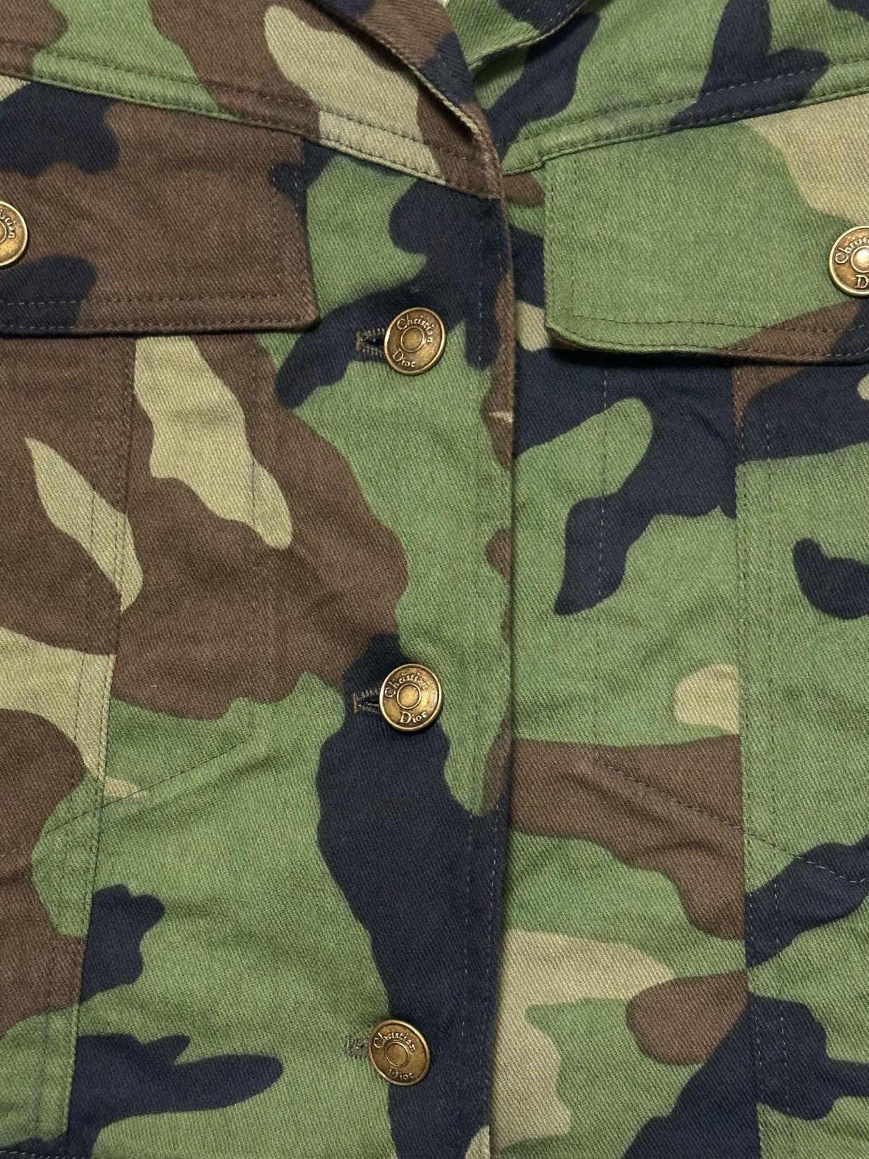 Dior CHRISTIAN DIOR Spring Summer 2001 Camouflage Cropped Jacket Size M / US 6-8 / IT 42-44 - 5 Thumbnail