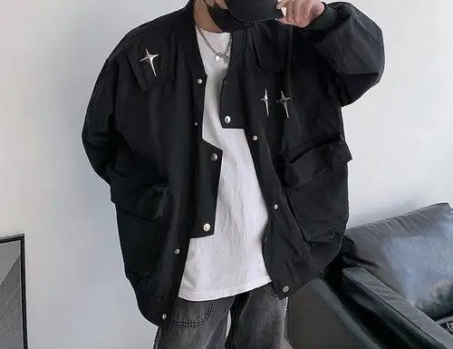 VIBE STAR Button Black Jacket Size US M / EU 48-50 / 2 - 2 Thumbnail