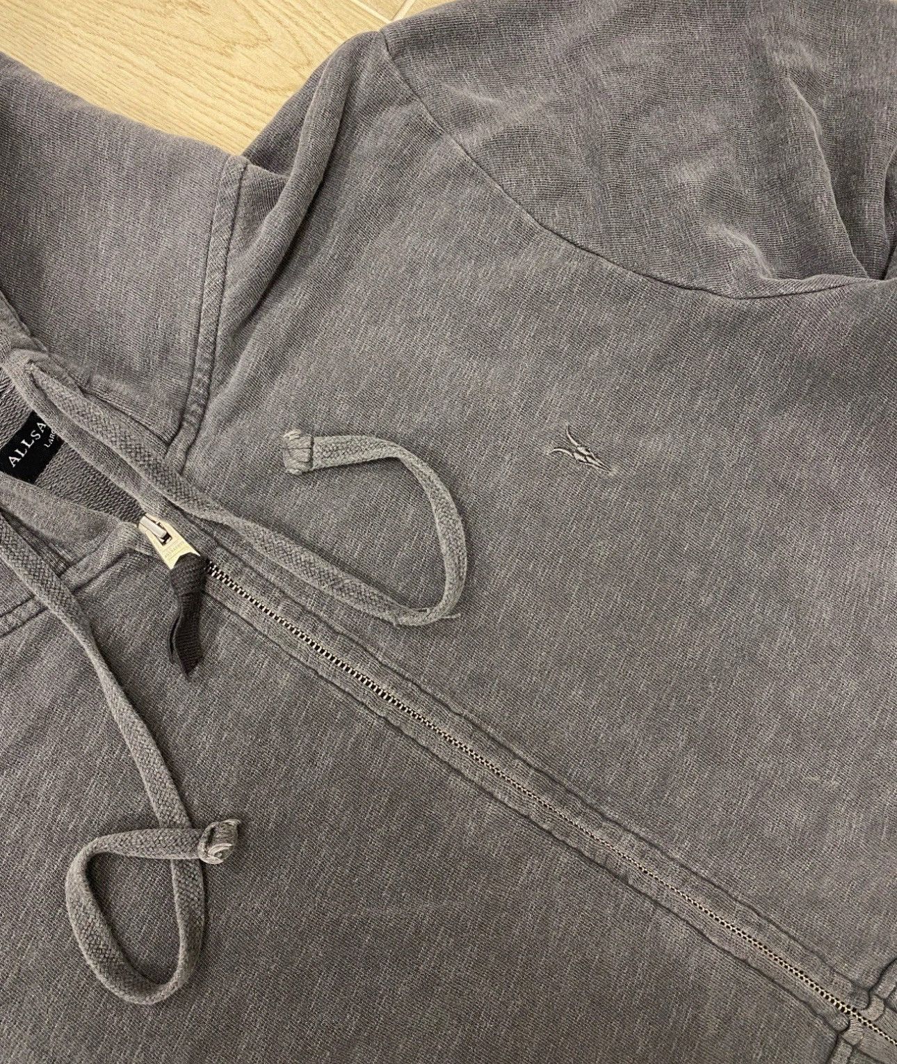 Allsaints Allsaints Zip Hoodie Japan Style Gray Mens L Size Size US L / EU 52-54 / 3 - 2 Thumbnail