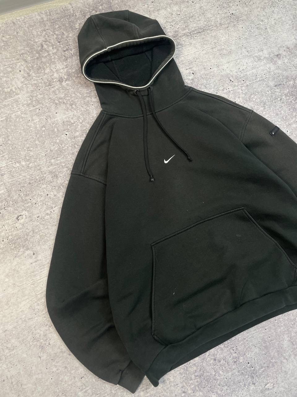 Nike Vintage 00s Nike Center Swoosh Distressed Hoodie Y2K Size US L / EU 52-54 / 3 - 2 Thumbnail