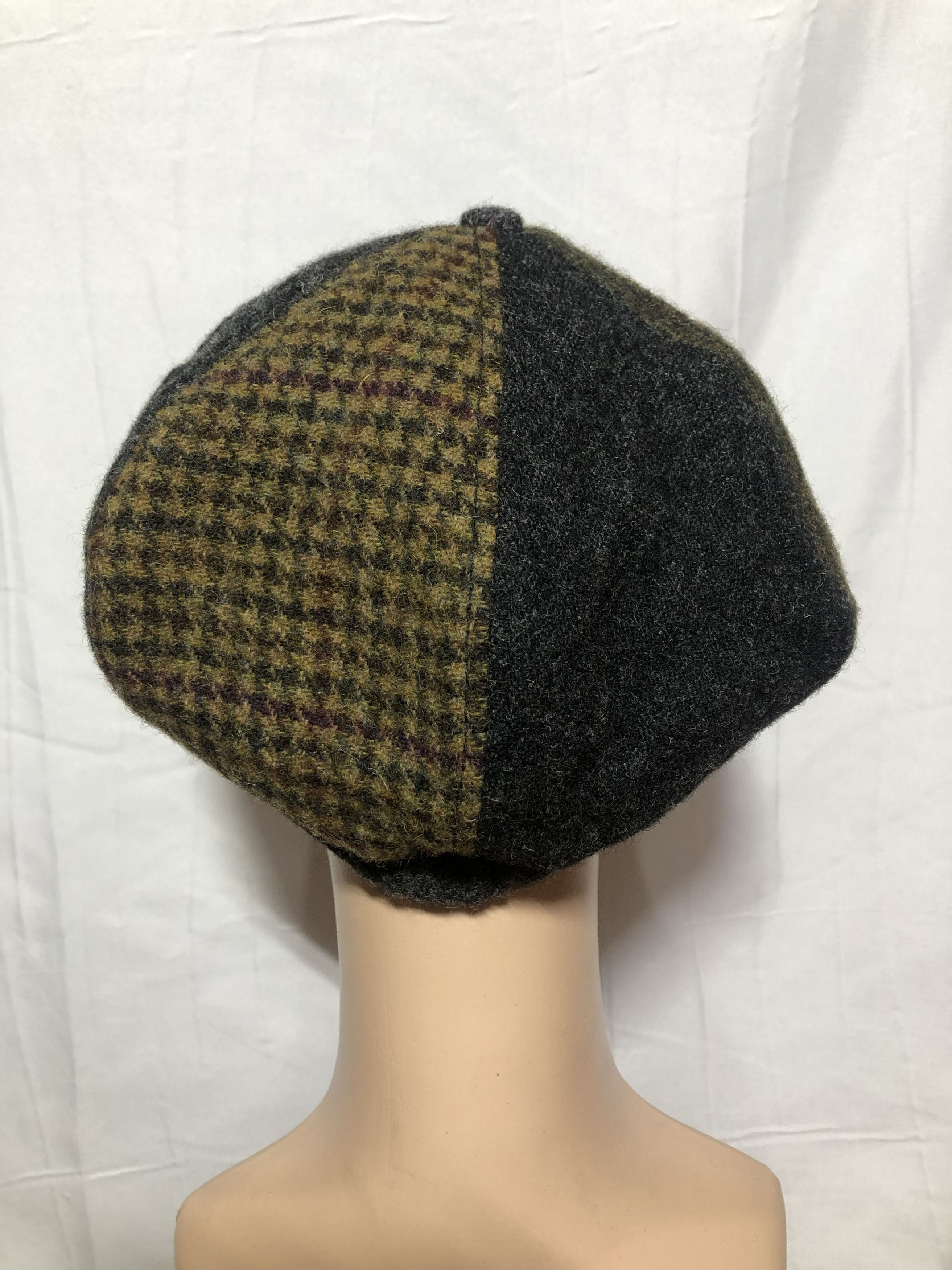 Castano Moon Wool Patchwork Newsboy Cap