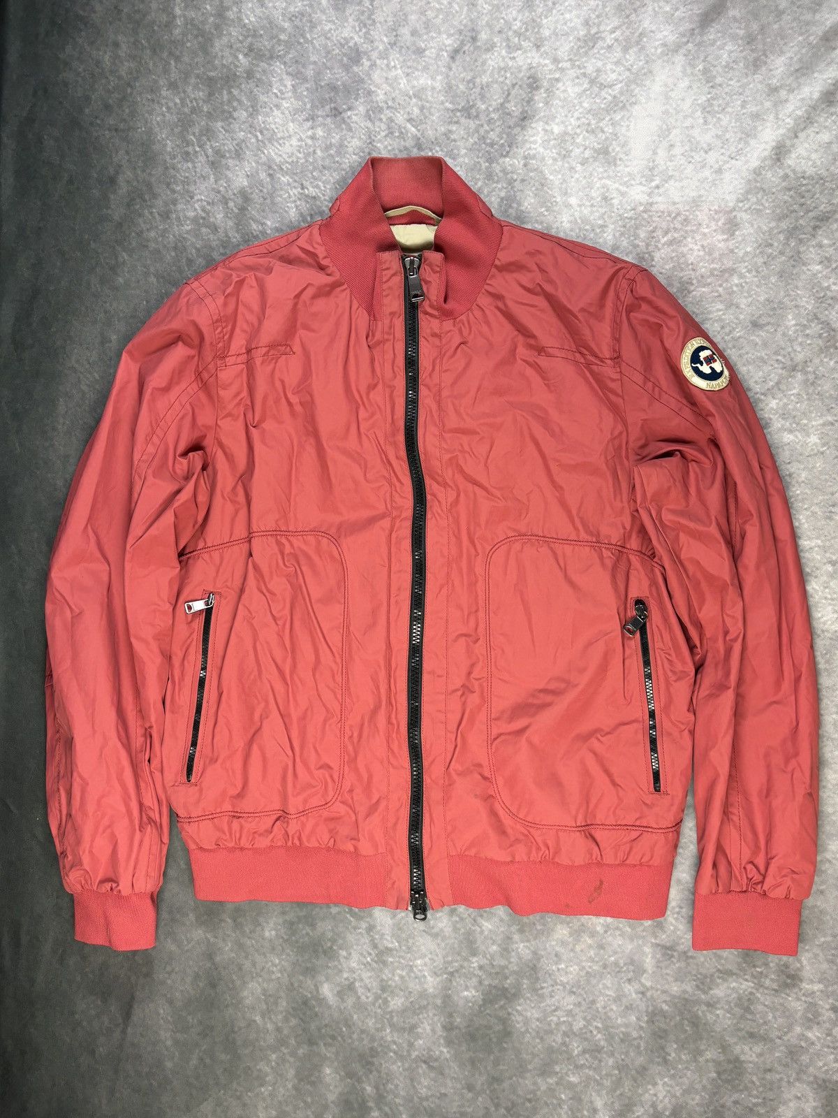 Napapijri × Vintage Vintage Napajiri Jacket Shell Windbreaker Track Jacket Coral Size US L / EU 52-54 / 3 - 1 Thumbnail