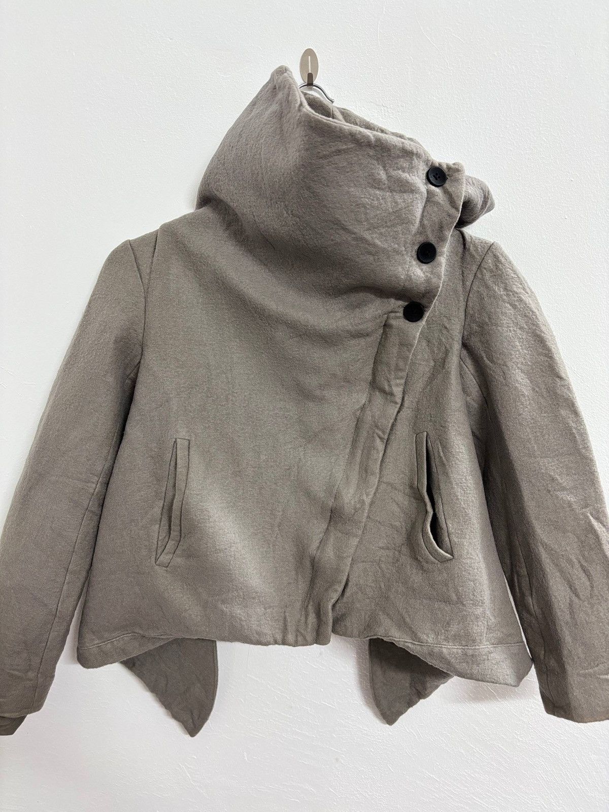Helmut Lang Asymmetrical Crop Hoodie Jacket
