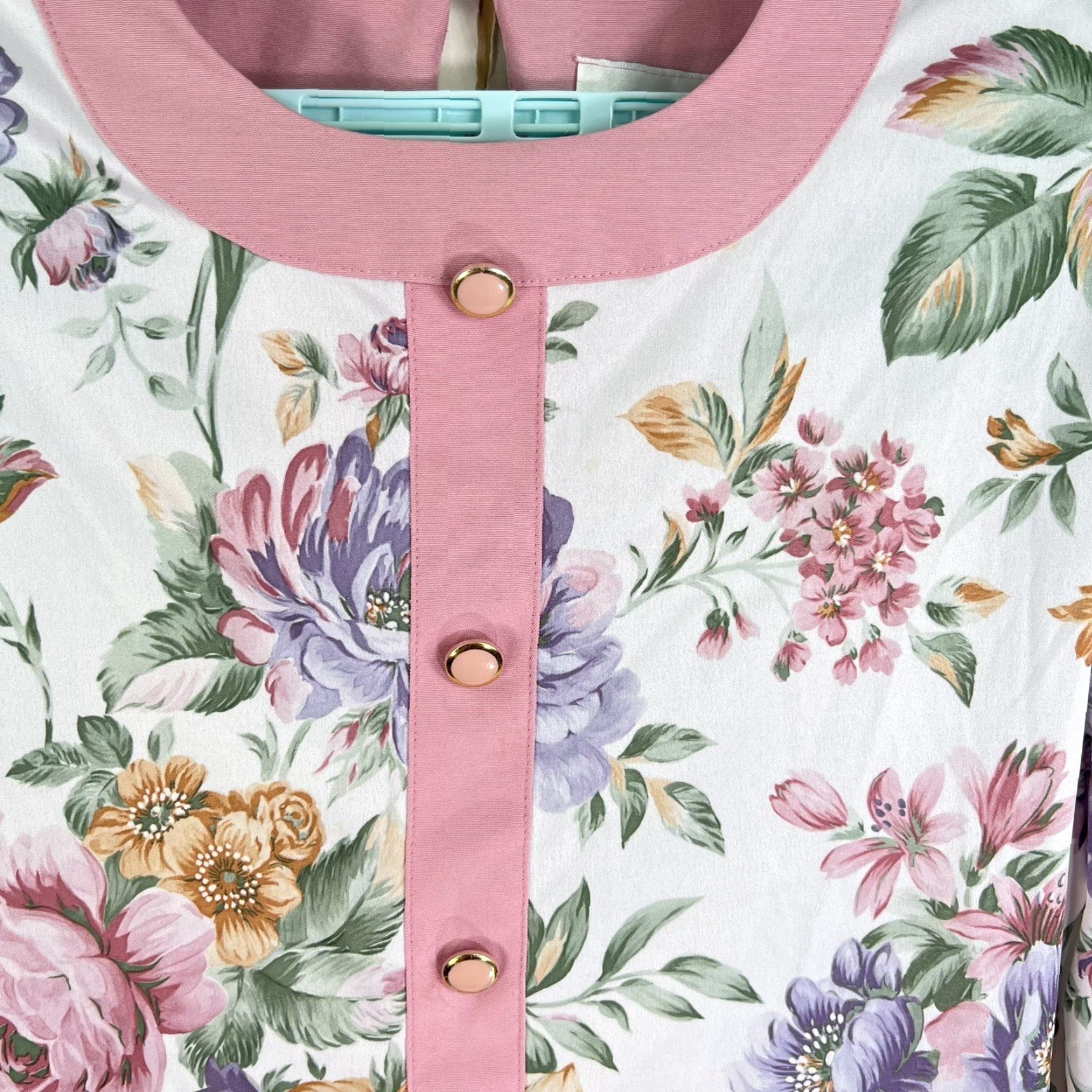 Vintage VINTAGE Studio C Dress Sh dp Waist Floral Pleated Peplum Dress 16 Pink Women Sized 16 Knee Length Fall Spring Summer 16 Womens Size XXL / US 16-18 / IT 52-54 - 4 Thumbnail