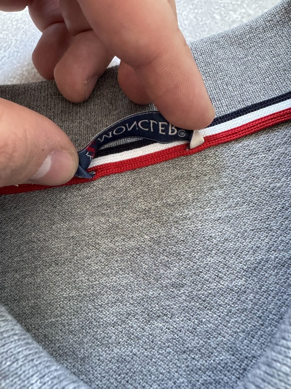 Moncler Moncler Maglia Polo Manica Corta Grey Tricolor Shirt Polos Size US XL / EU 56 / 4 - 10 Thumbnail
