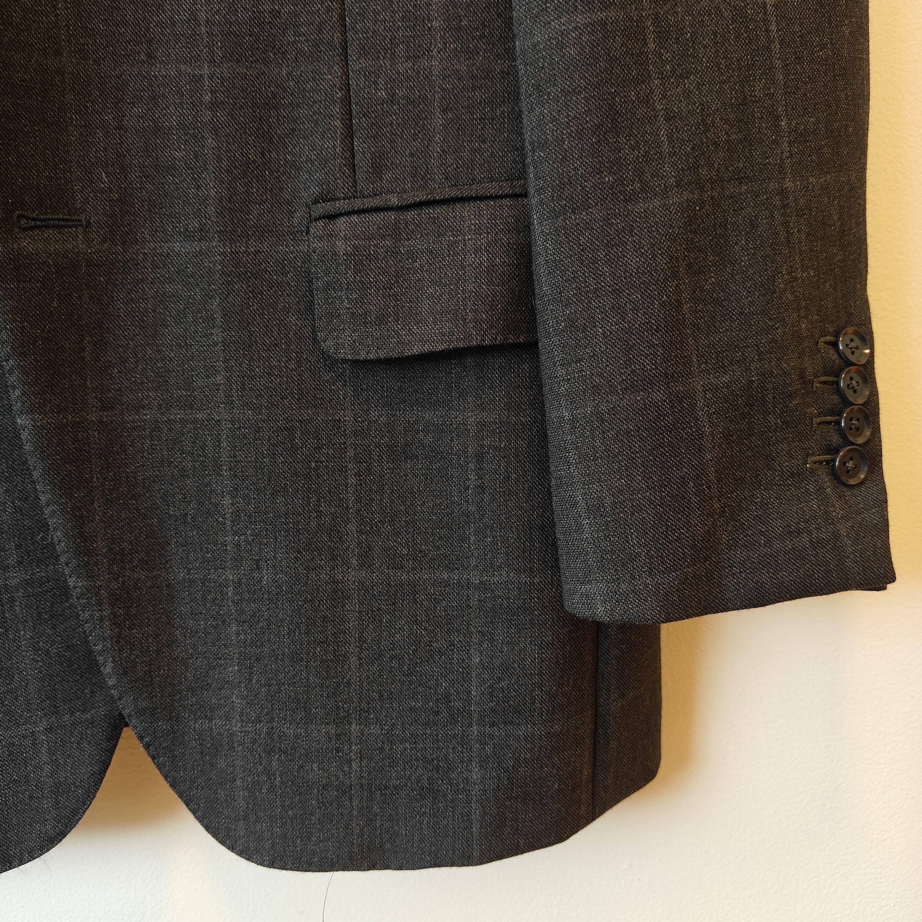 Ring Jacket Ring Jacket Grey Plaid Check Wool Blazer Made in Japan Size 46R - 6 Thumbnail