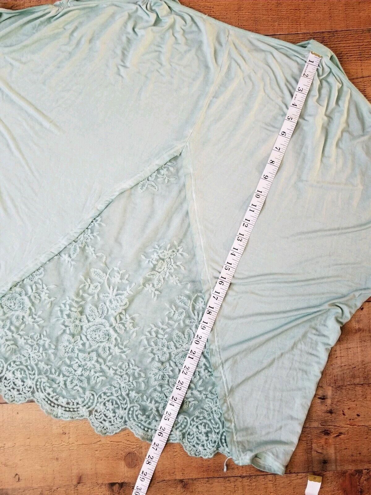 Designer Womens Mint Top small Oversized Cold Shoulder Knots Blouse Size S / US 4 / IT 40 - 5 Thumbnail