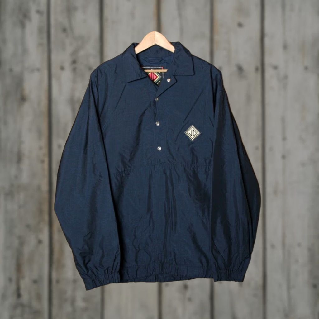 Vintage VINTAGE JD SUN VALLEY Navy Blue Snap Button Pullover Windbreaker Jacket Sz. 40 Mens Size US L / EU 52-54 / 3 - 1 Thumbnail