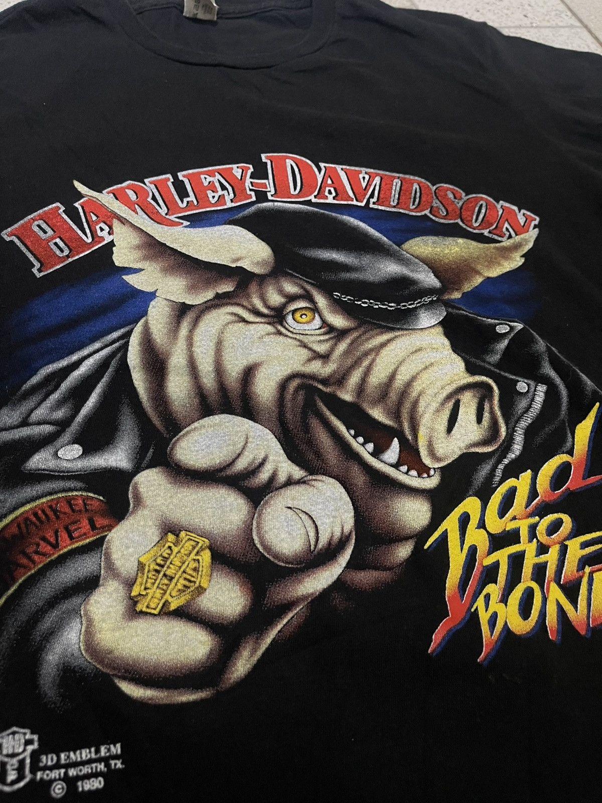 Gap × Harley Davidson × Vintage Harley Tee Bad To The Bone Size US M / EU 48-50 / 2 - 3 Thumbnail